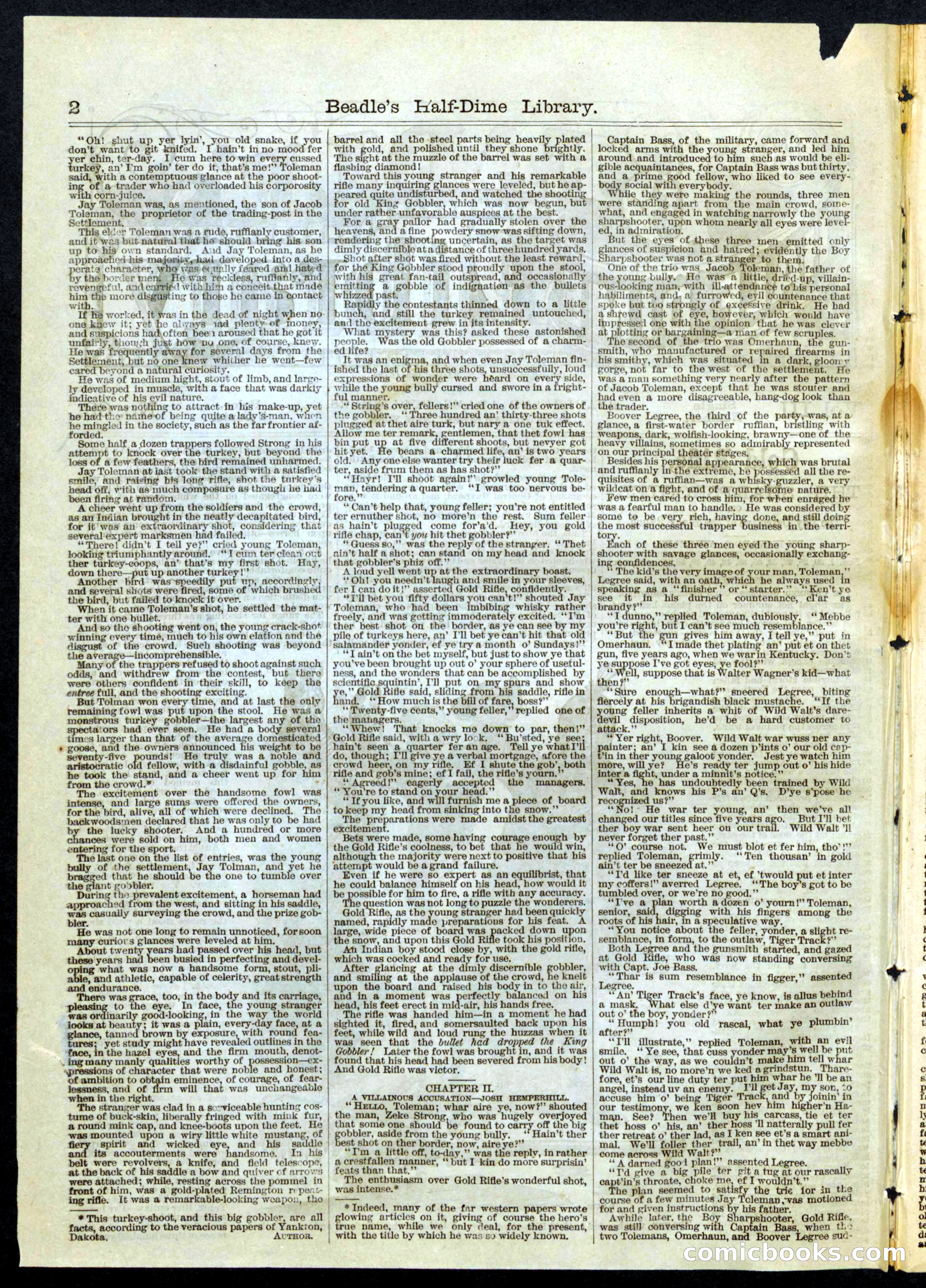Beadle's Half Dime Library No. 69 — page 2 of 16