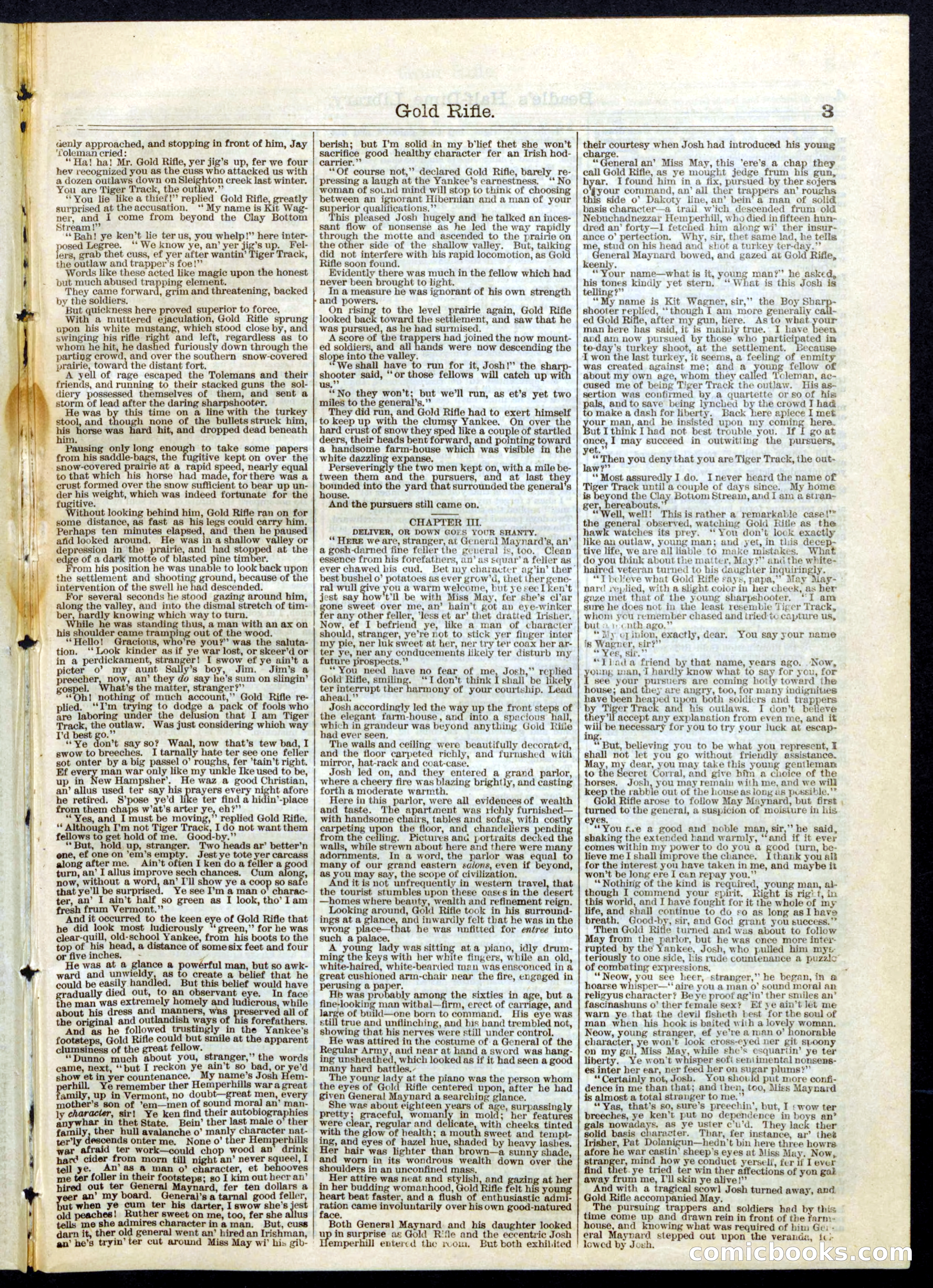 Beadle's Half Dime Library No. 69 — page 3 of 16