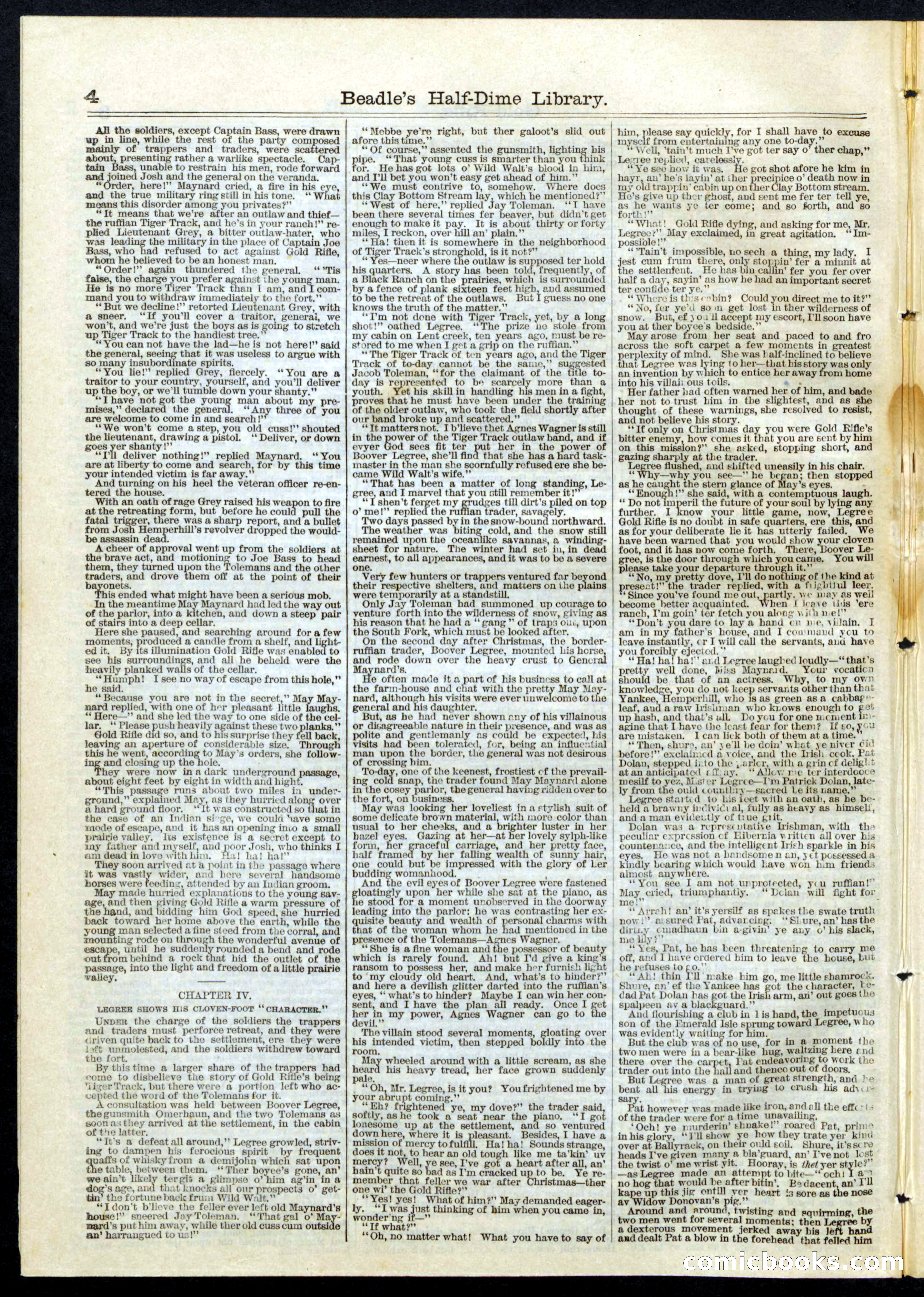 Beadle's Half Dime Library No. 69 — page 4 of 16