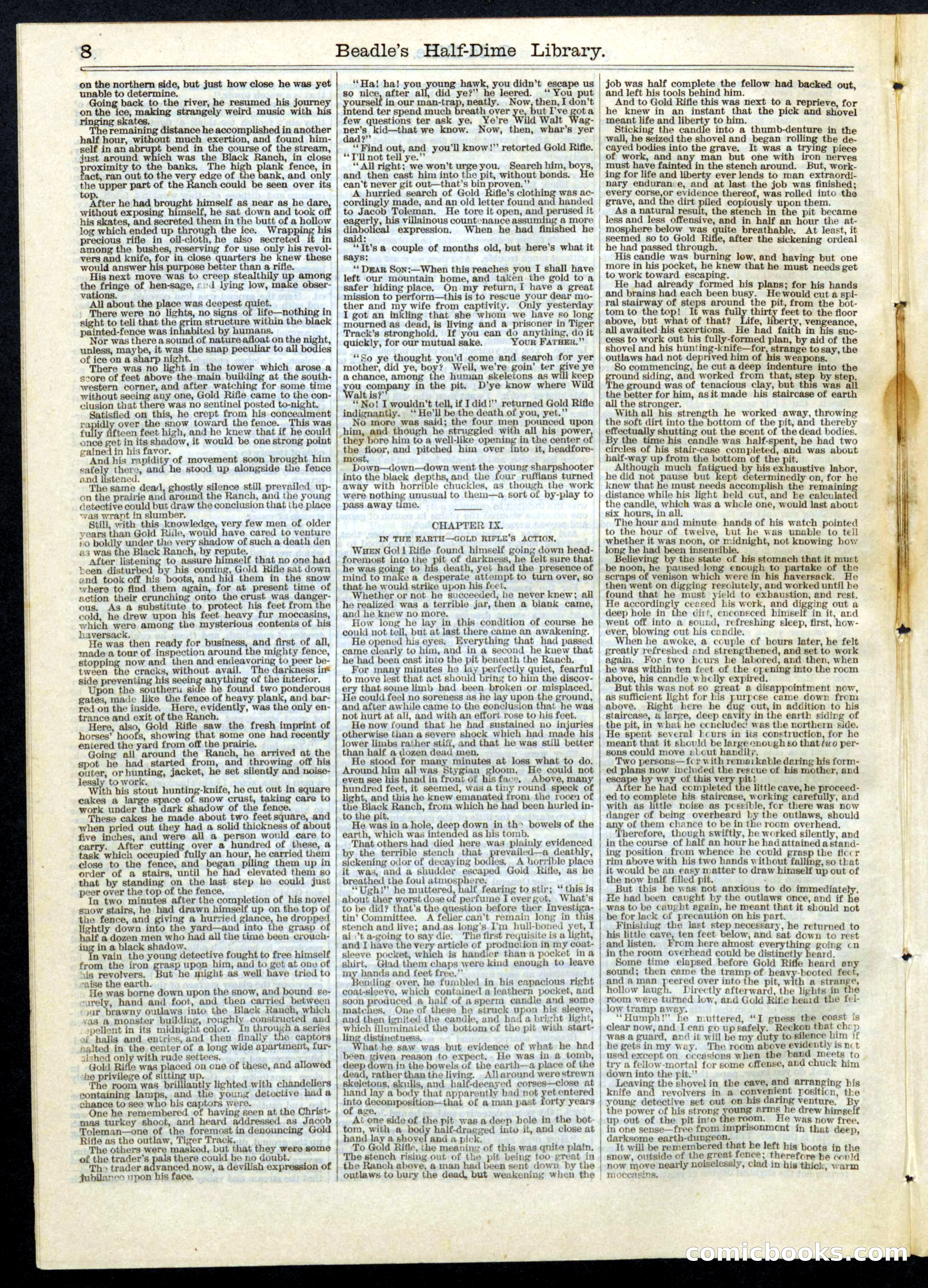 Beadle's Half Dime Library No. 69 — page 8 of 16
