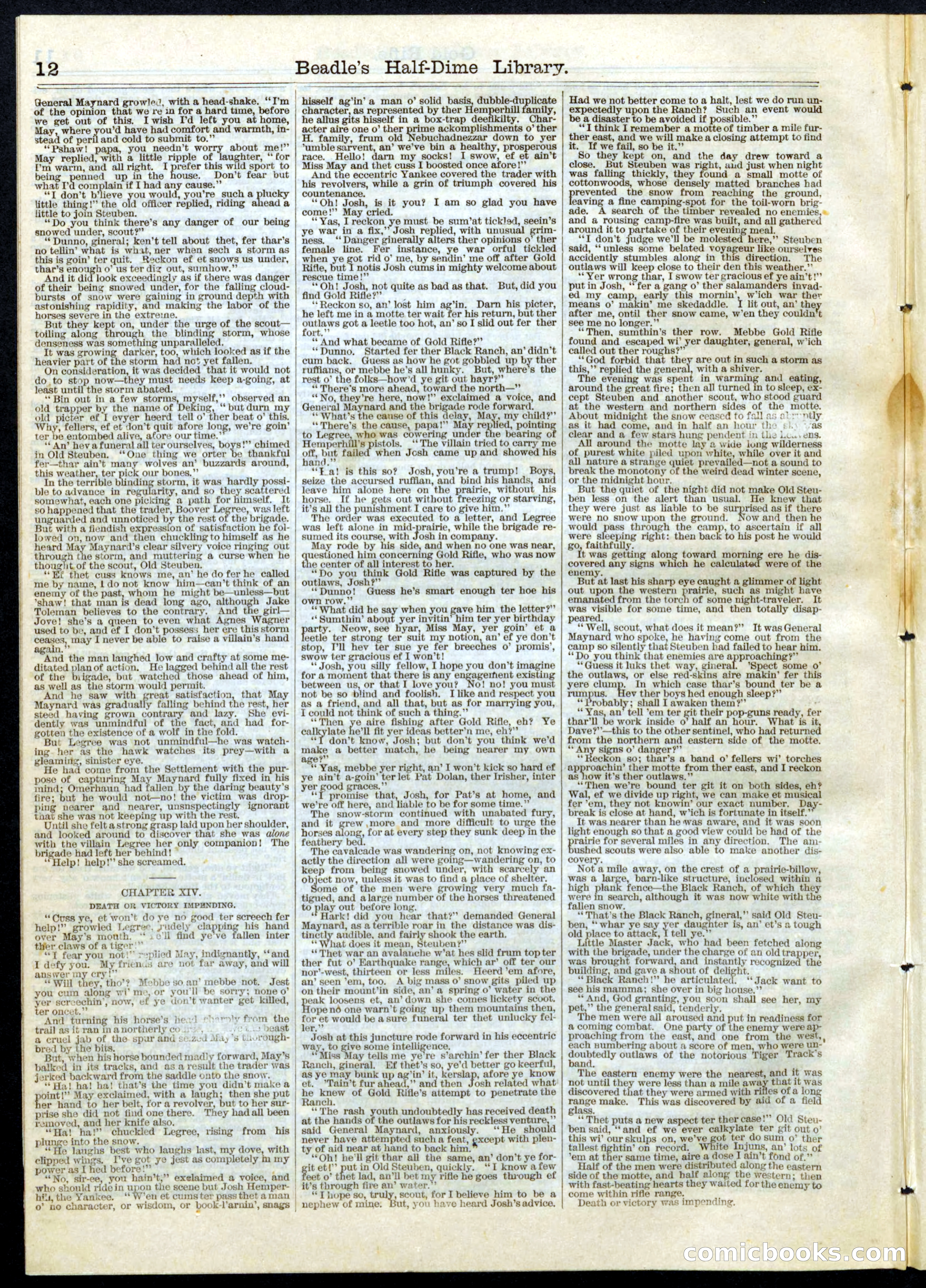 Beadle's Half Dime Library No. 69 — page 12 of 16