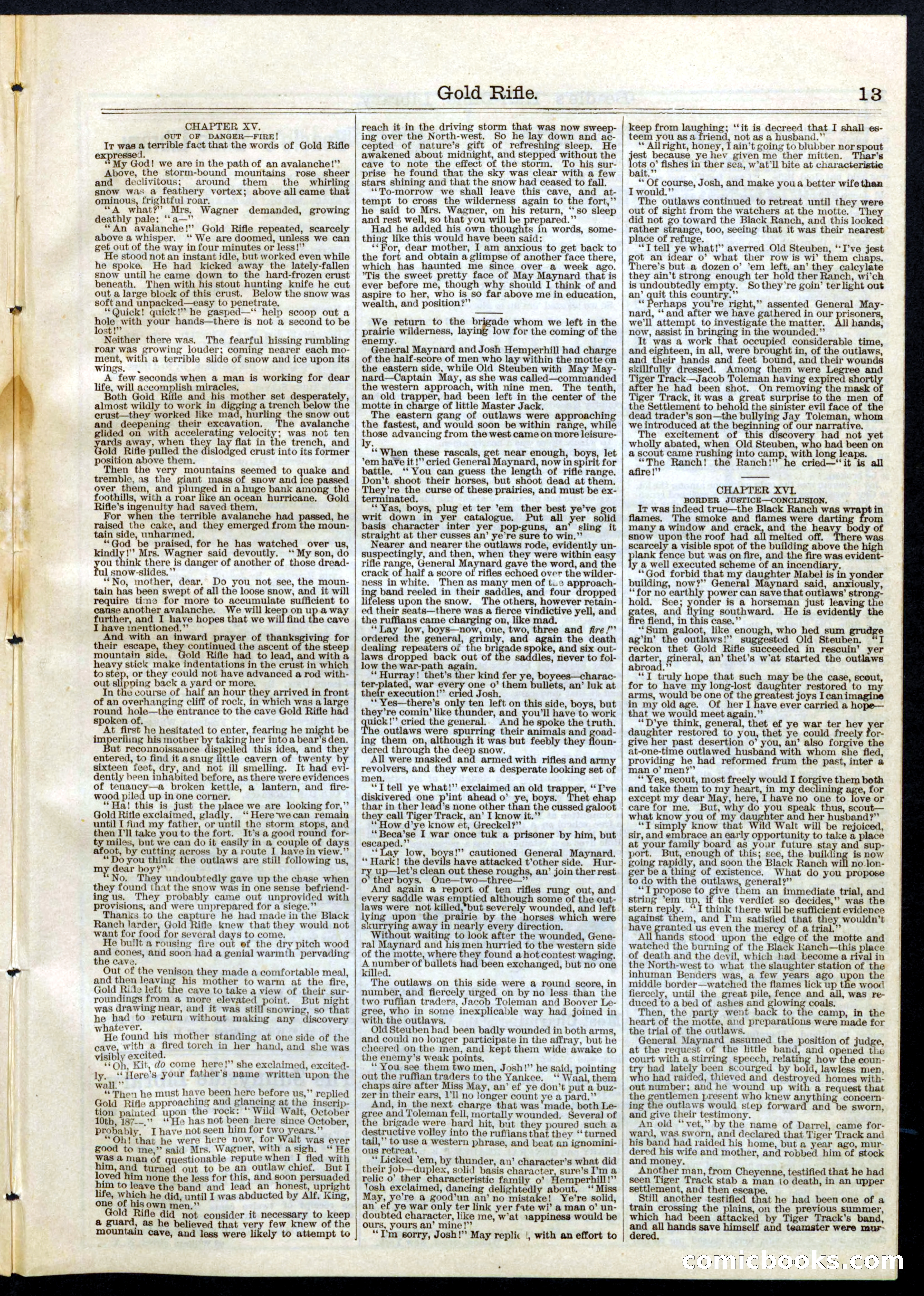 Beadle's Half Dime Library No. 69 — page 13 of 16