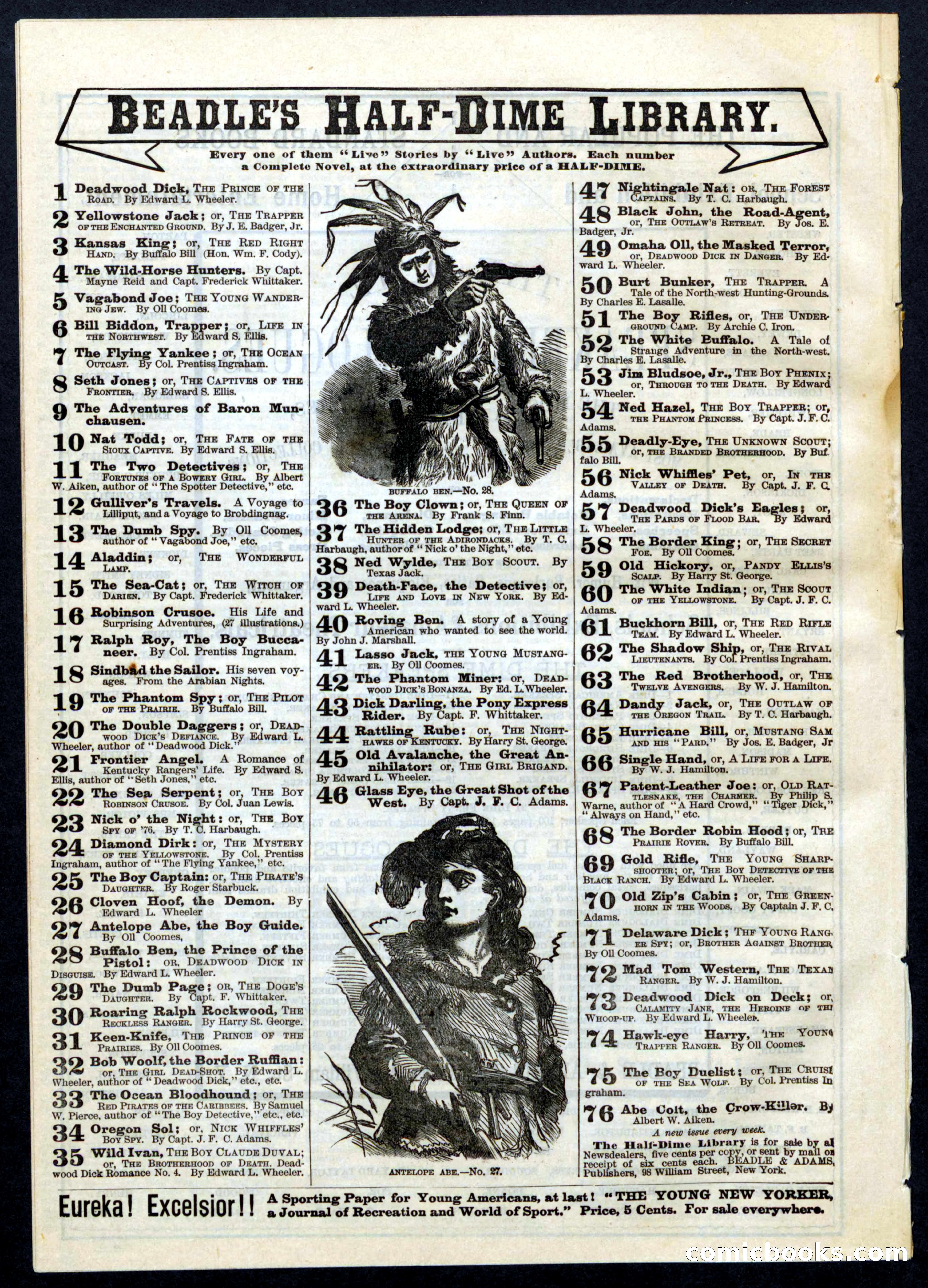 Beadle's Half Dime Library No. 69 — page 16 of 16