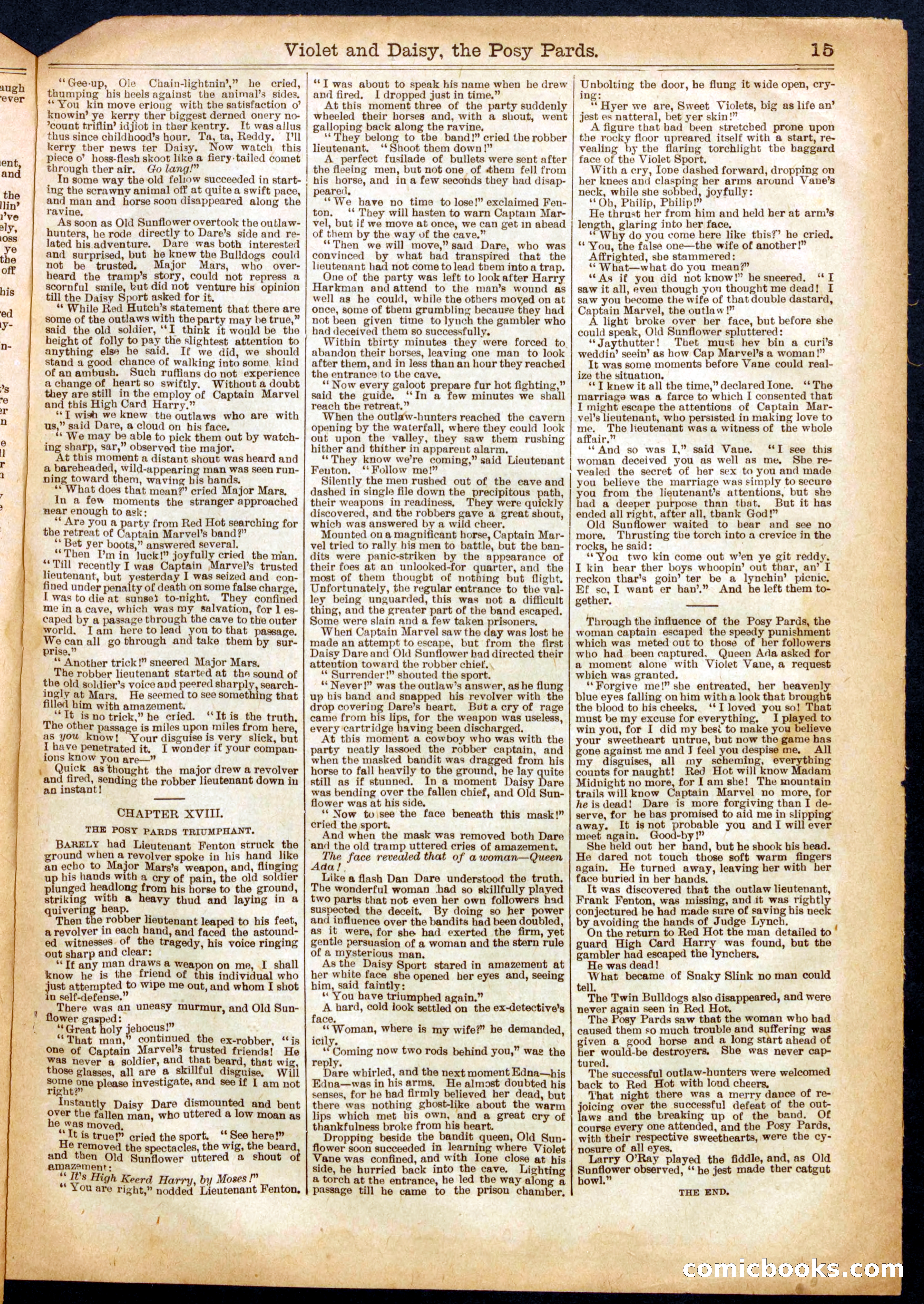 Beadle's Half Dime Library No. 693 — page 15 of 16