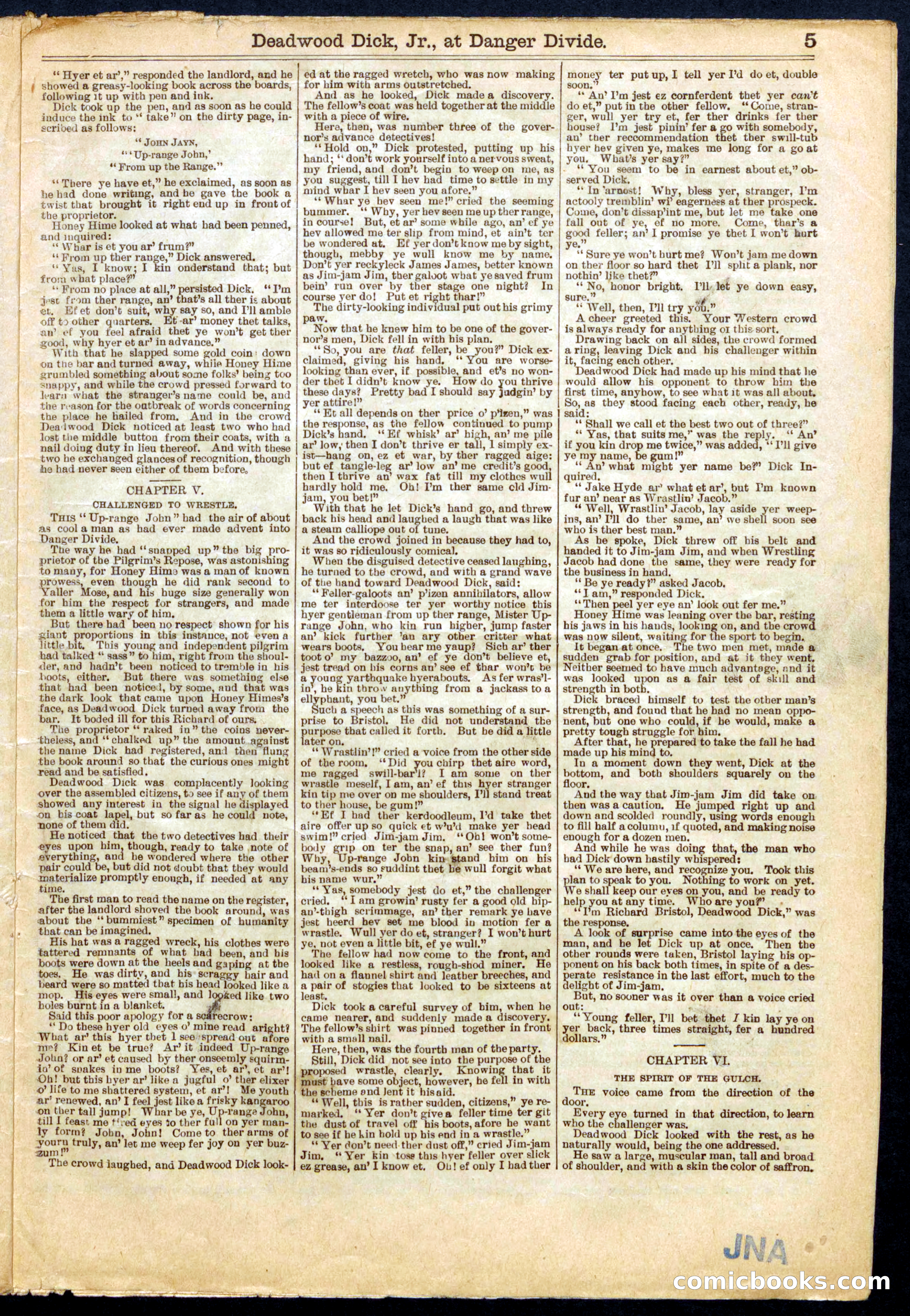 Beadle's Half Dime Library No. 695: Deadwood Dick, Jr. in Danger — page 5 of 16