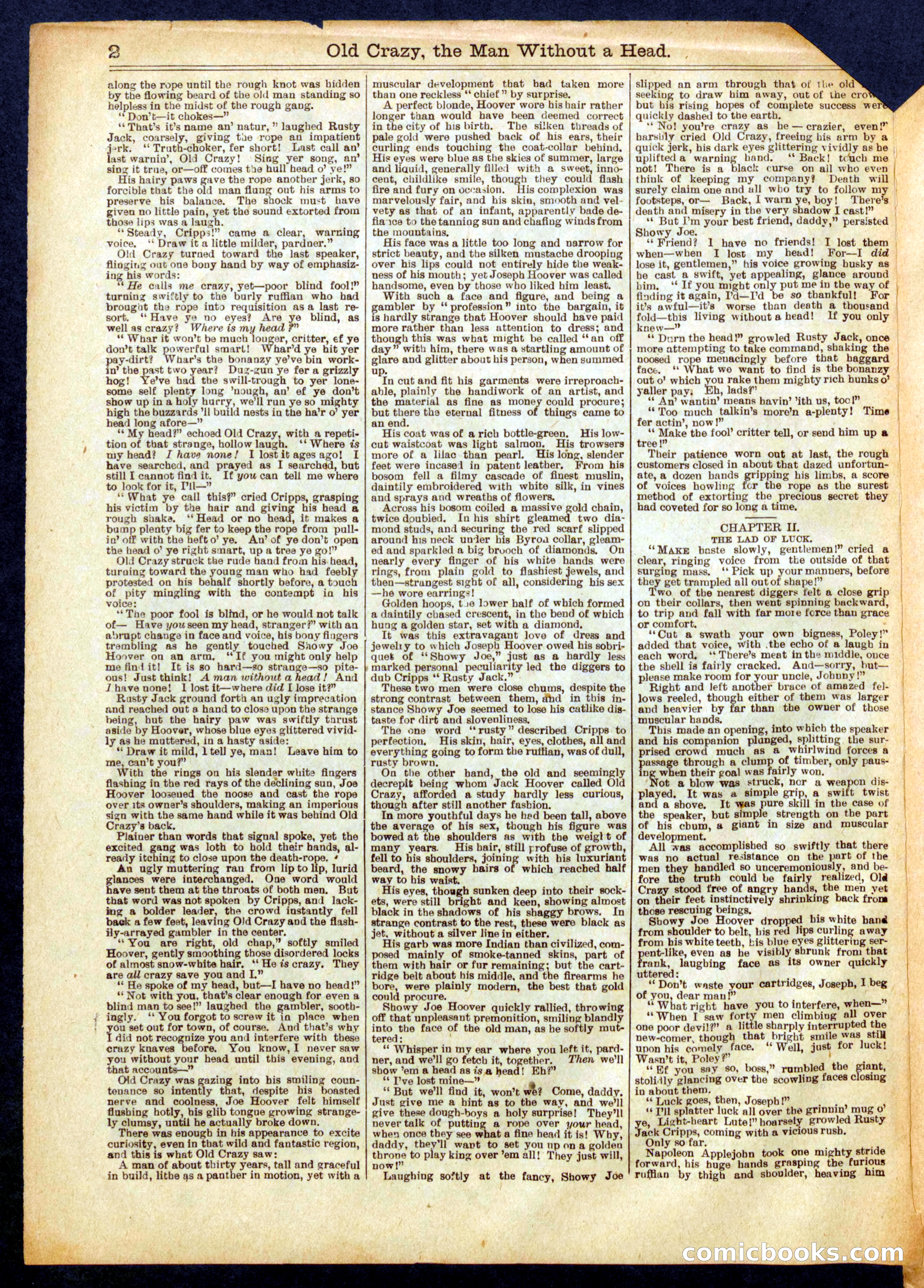 Beadle's Half Dime Library No. 698 — page 2 of 16