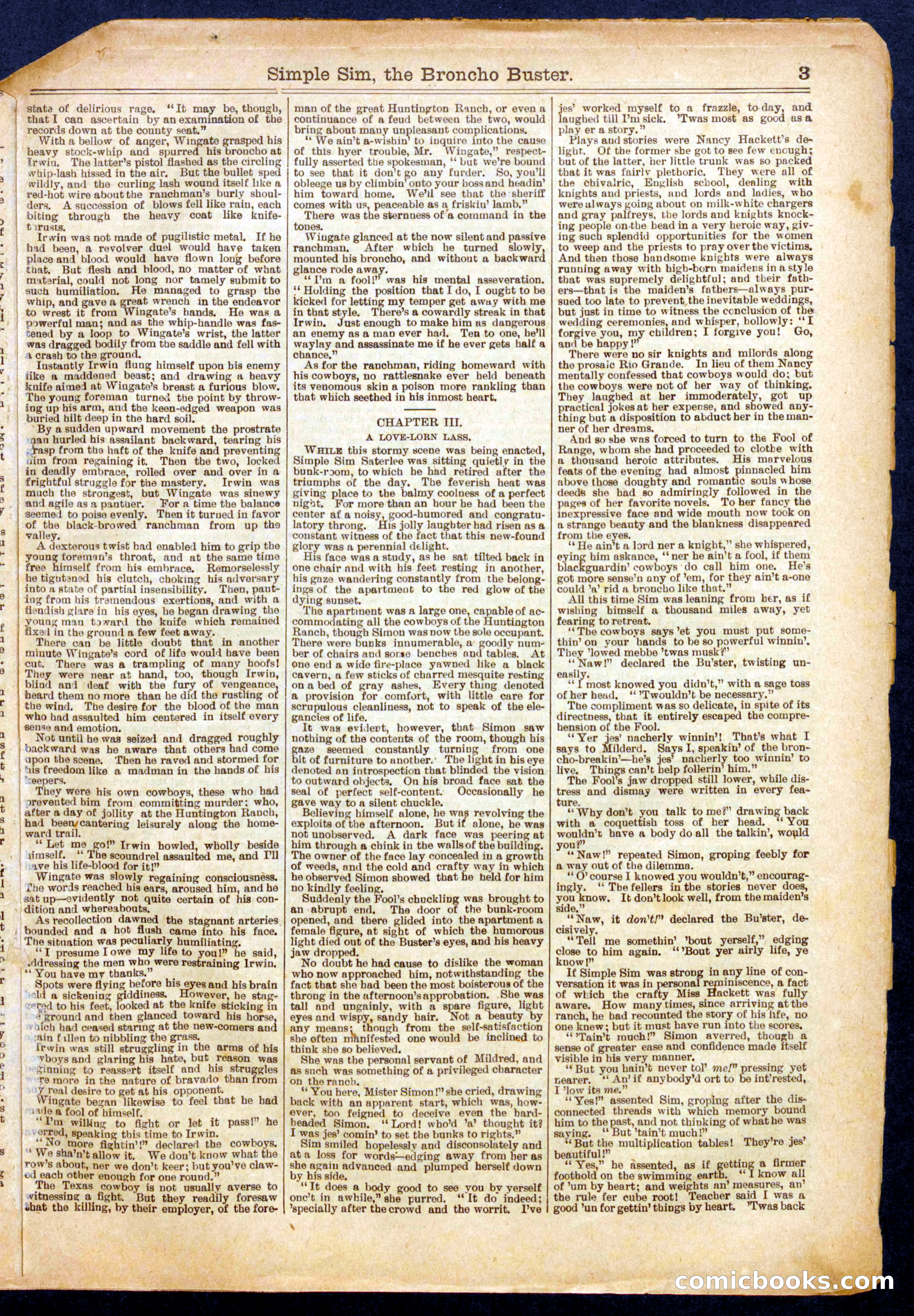 Beadle's Half Dime Library, No. 699 — page 3 of 16