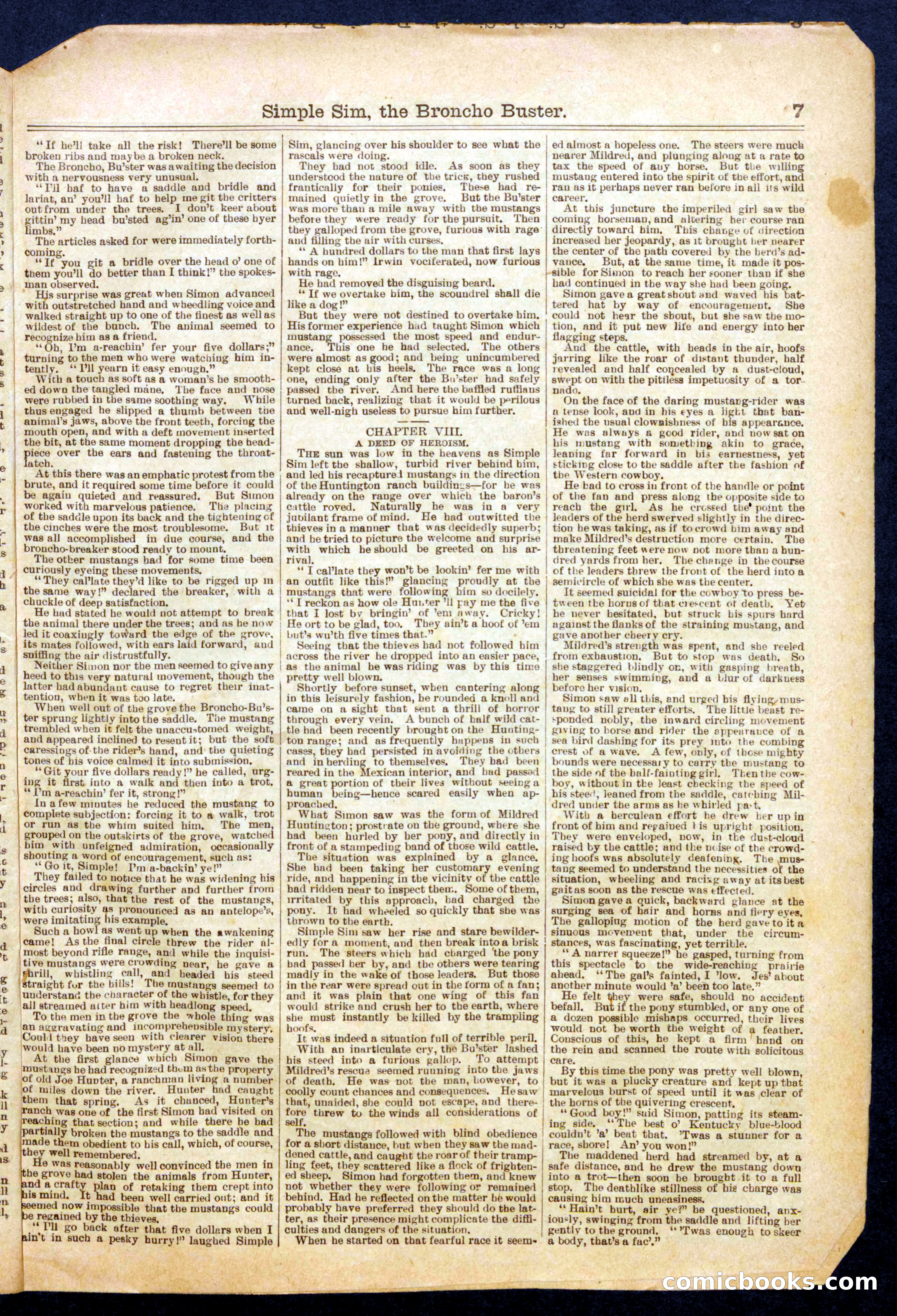 Beadle's Half Dime Library, No. 699 — page 7 of 16