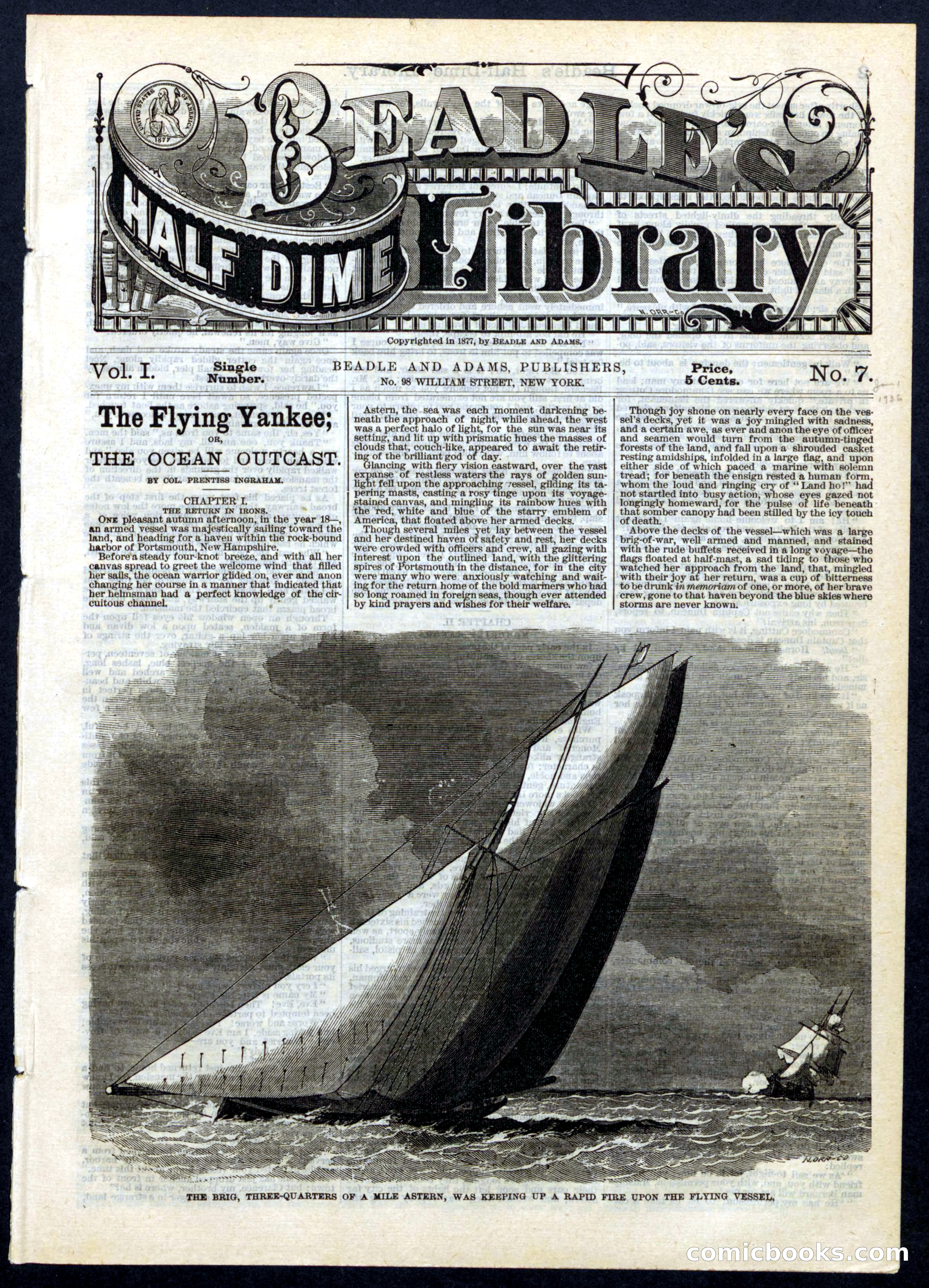 Beadle's Half Dime Library, No. 7 — page 1 of 16