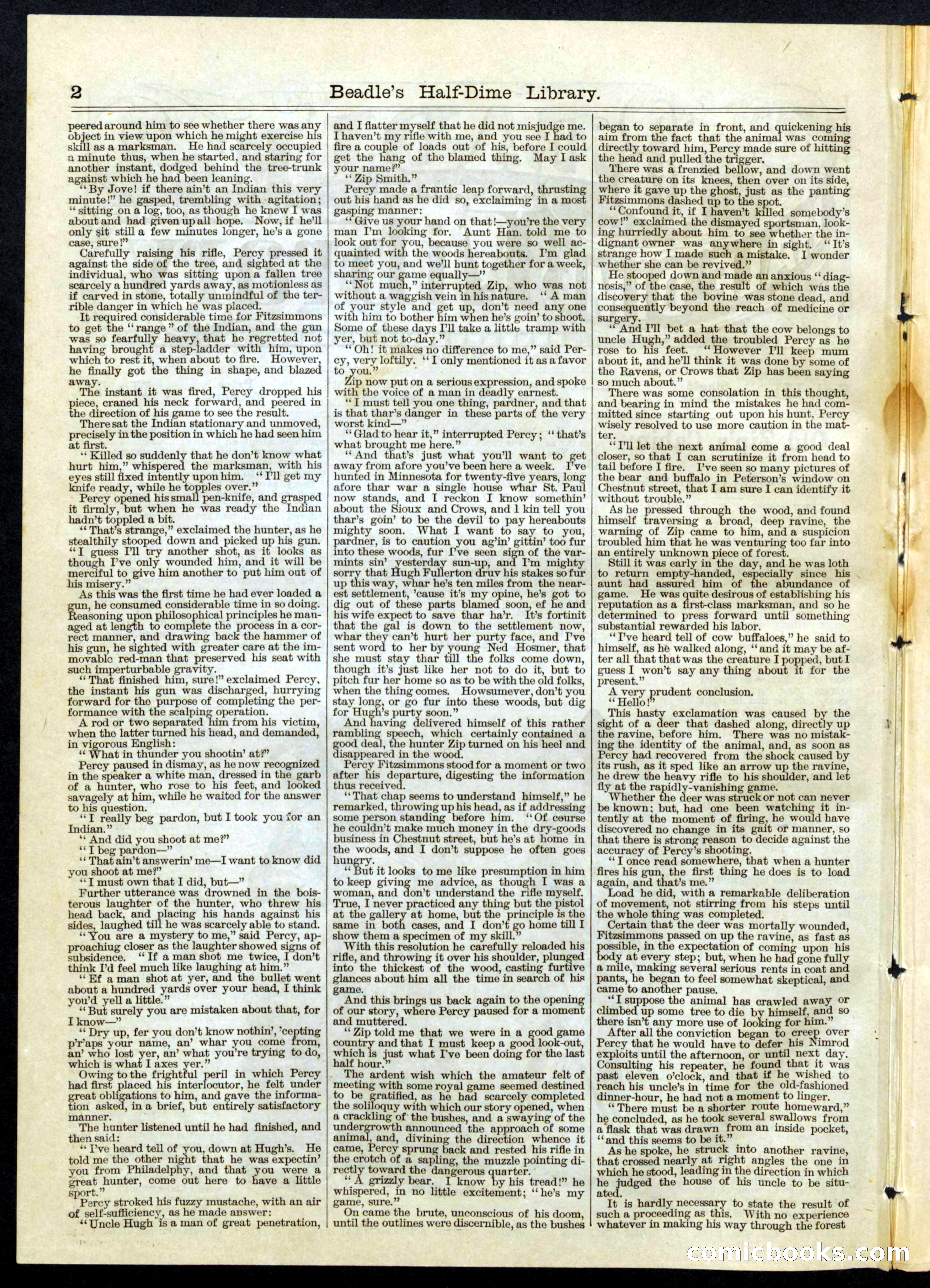 Beadle's Half Dime Library, No. 70 — page 2 of 16