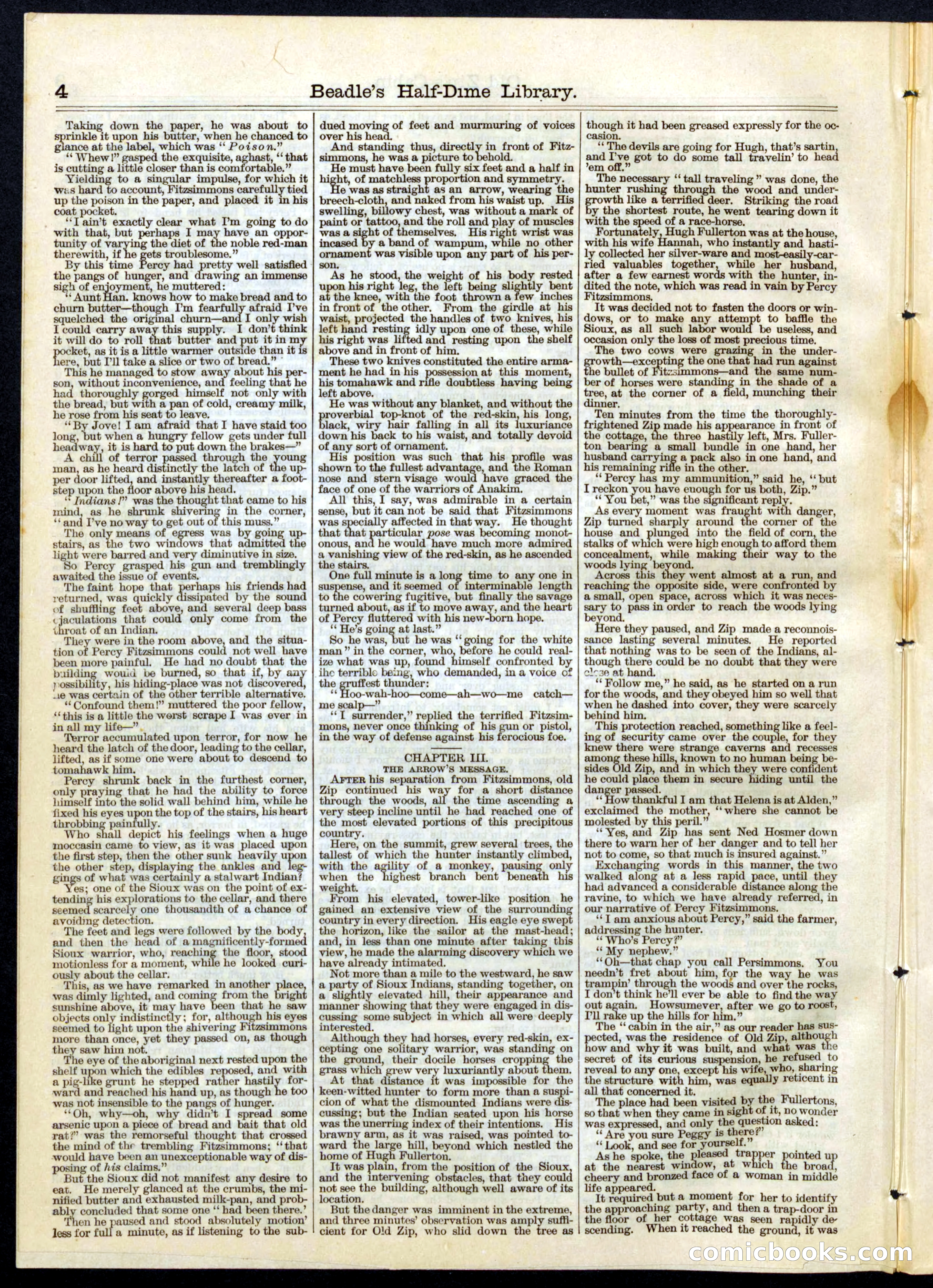 Beadle's Half Dime Library, No. 70 — page 4 of 16