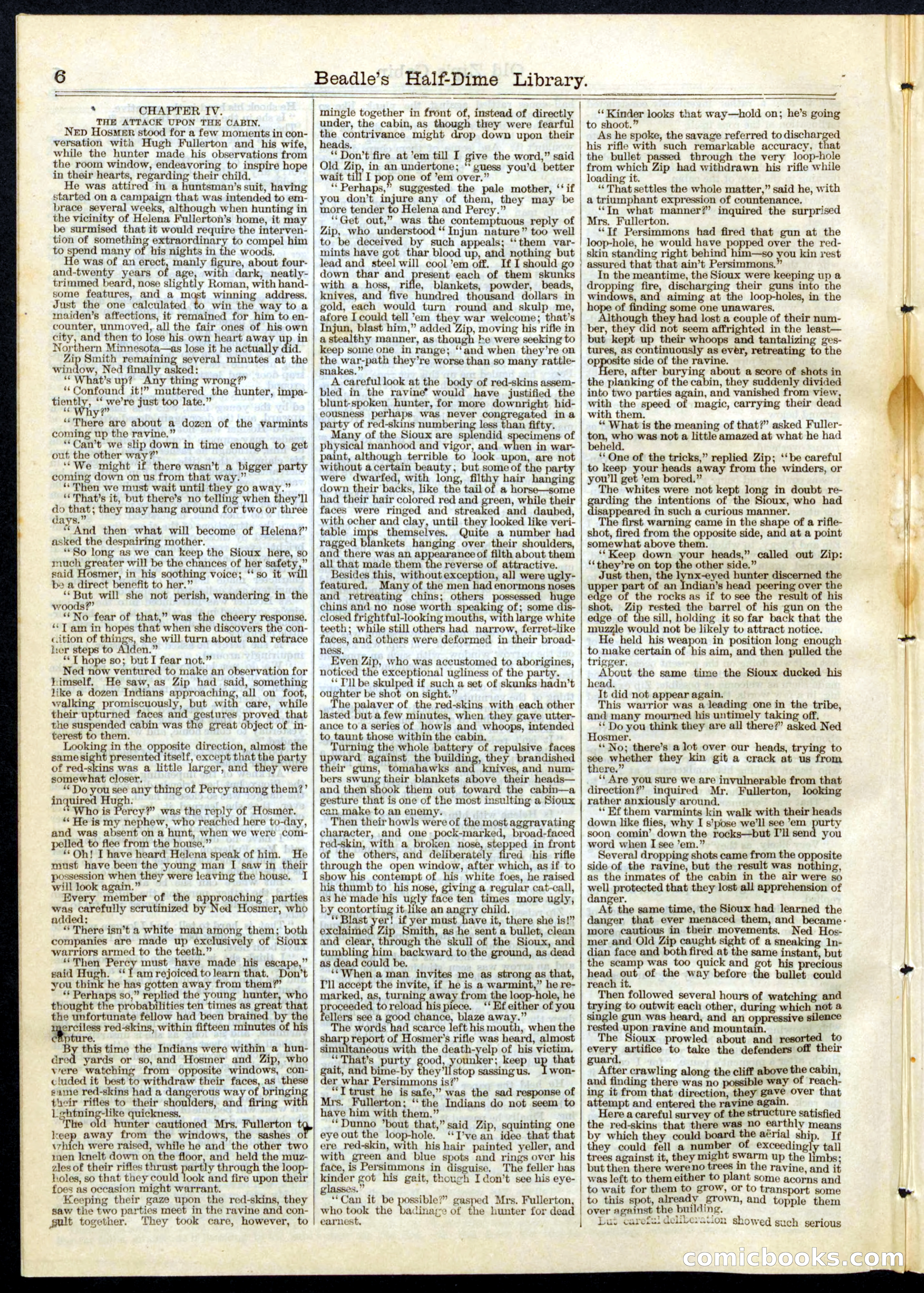 Beadle's Half Dime Library, No. 70 — page 6 of 16