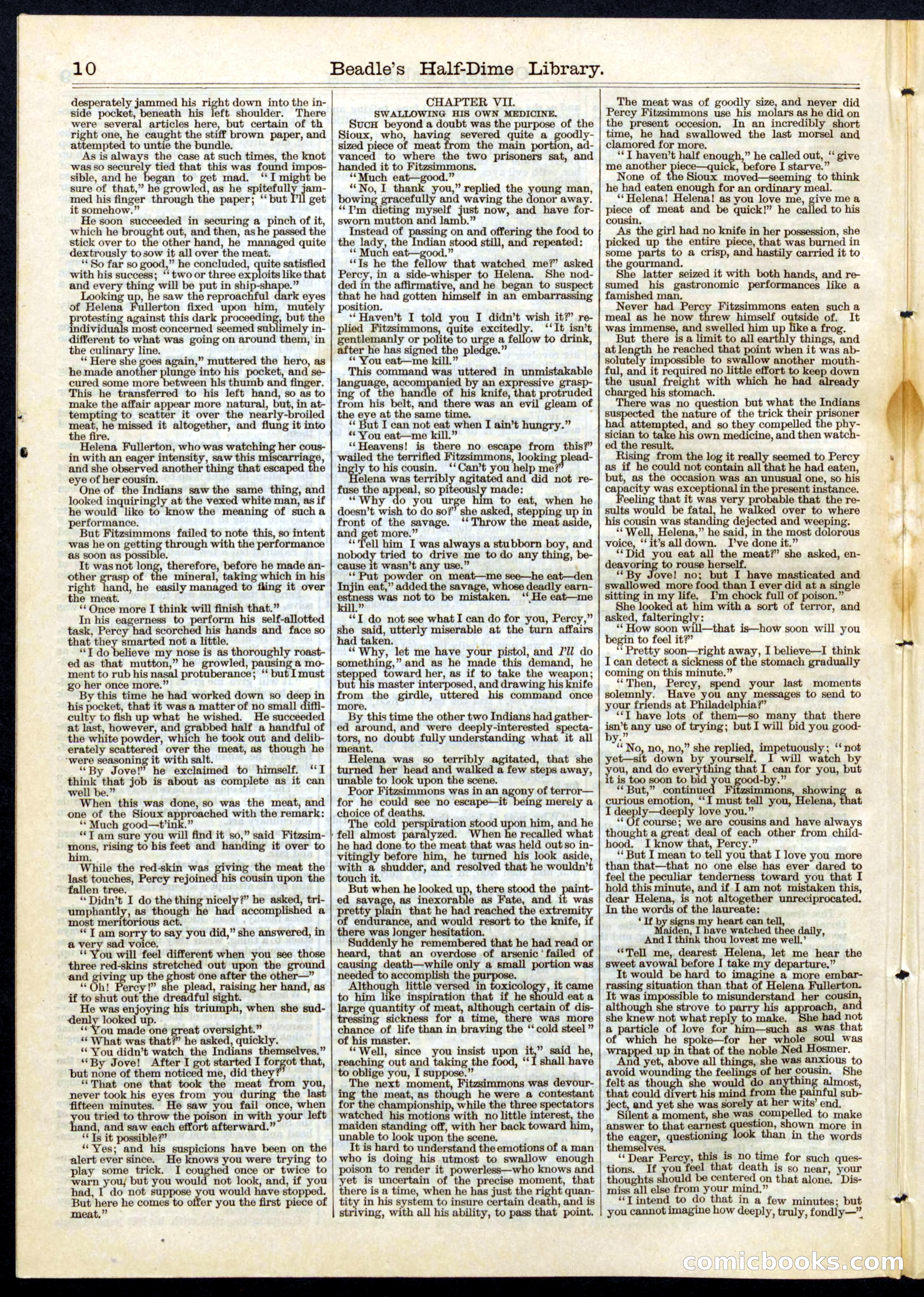 Beadle's Half Dime Library, No. 70 — page 10 of 16