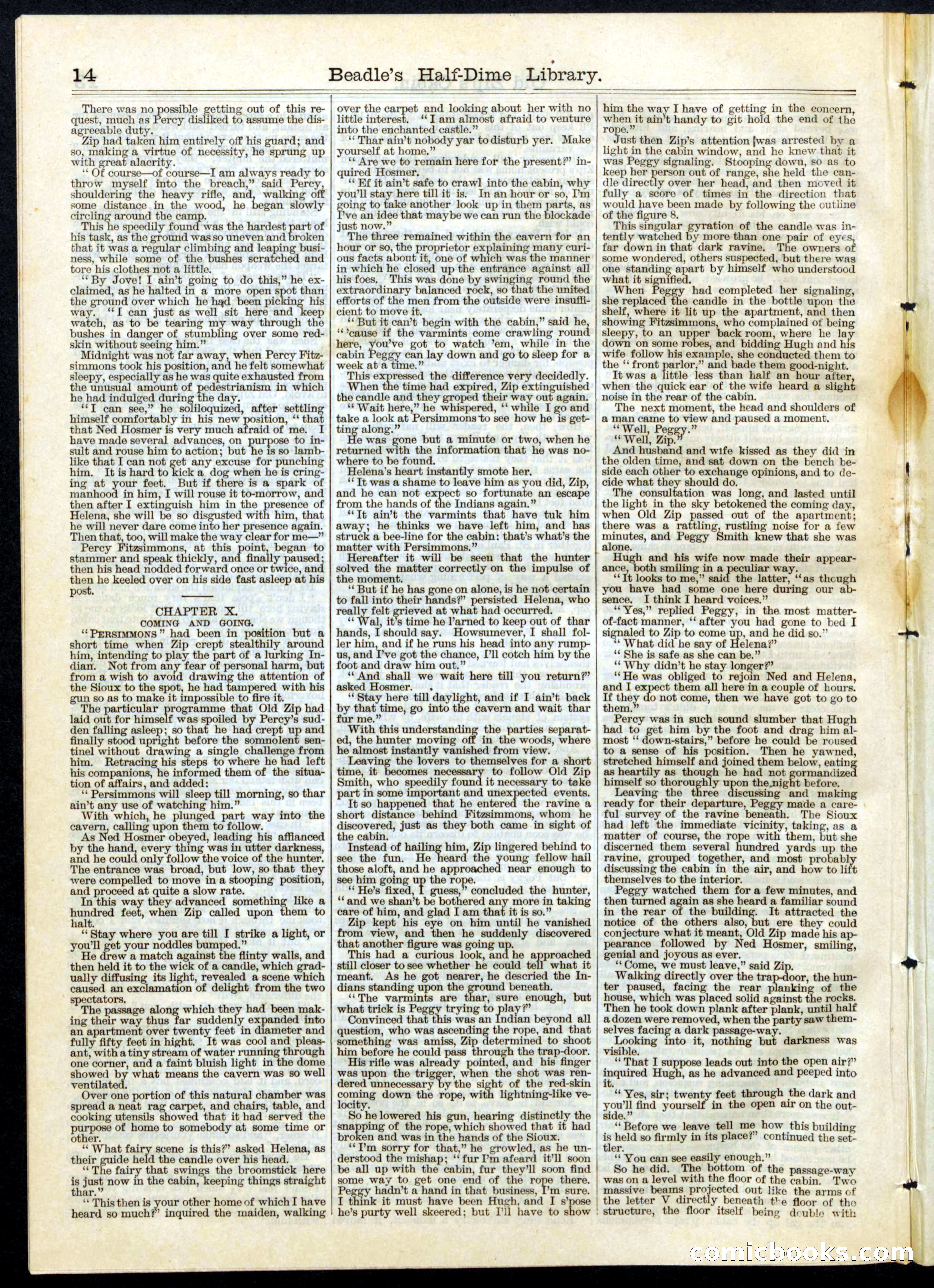 Beadle's Half Dime Library, No. 70 — page 14 of 16