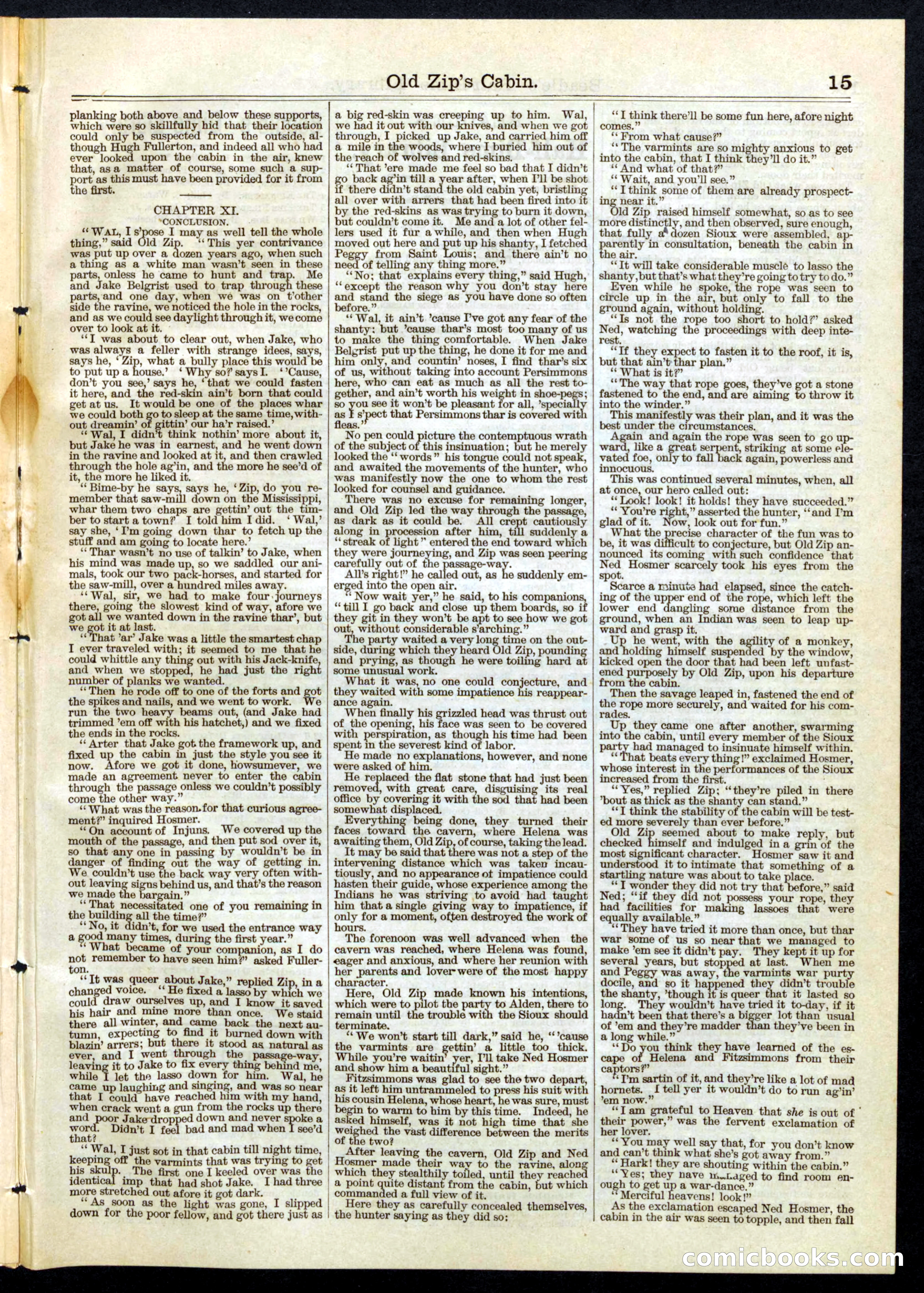 Beadle's Half Dime Library, No. 70 — page 15 of 16