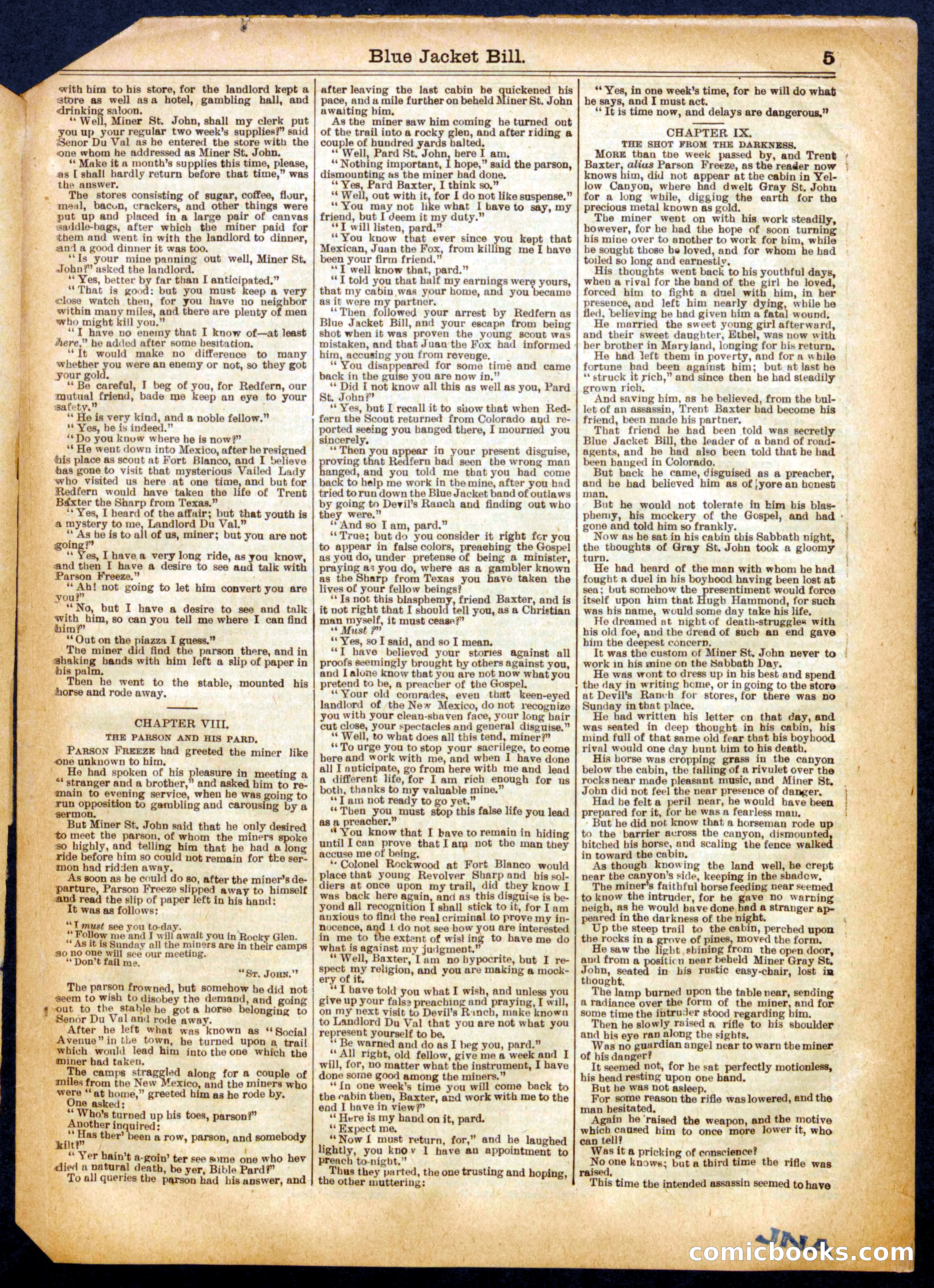 Beadle's Half Dime Library, No. 702 — page 5 of 16