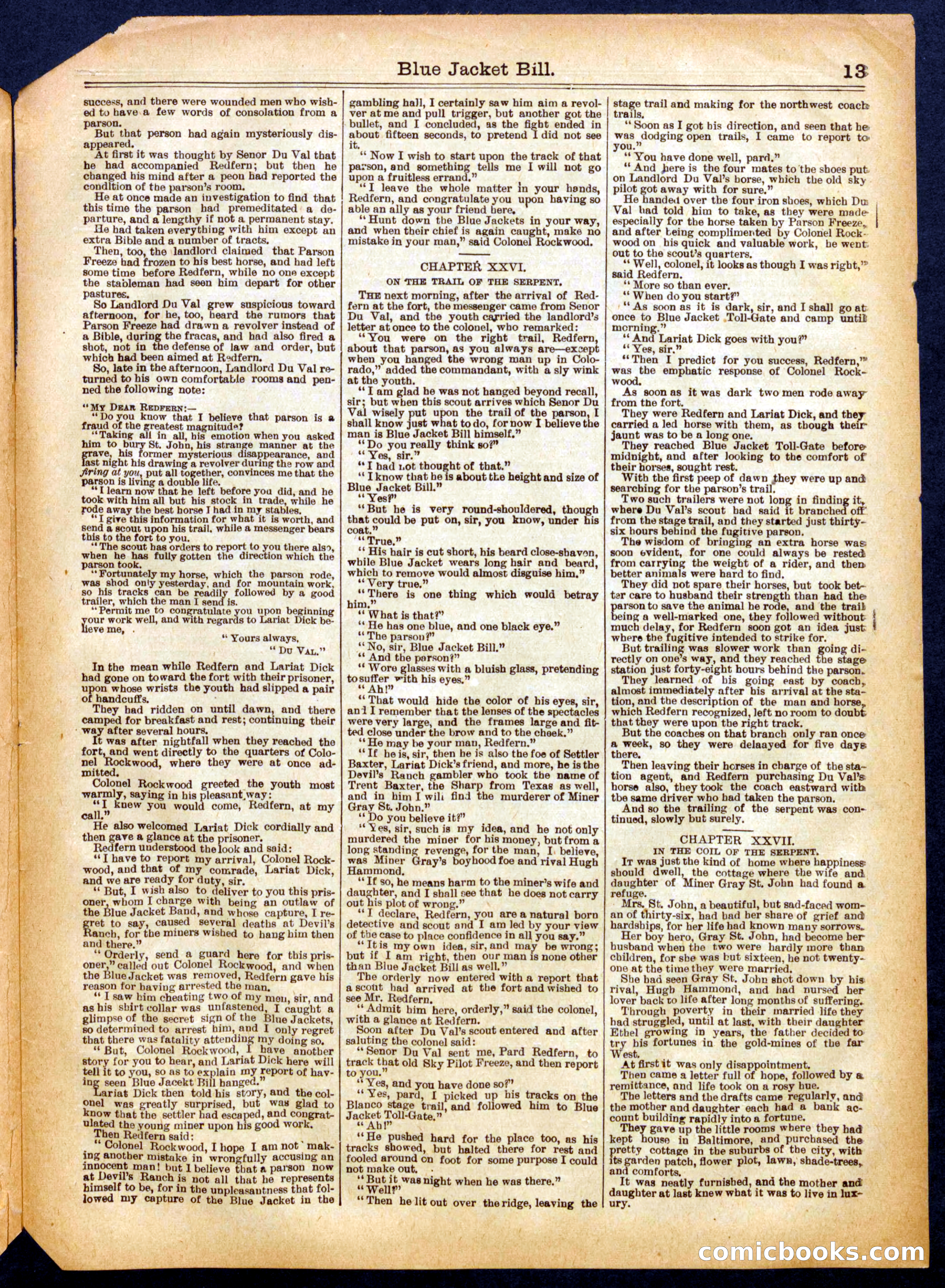 Beadle's Half Dime Library, No. 702 — page 13 of 16