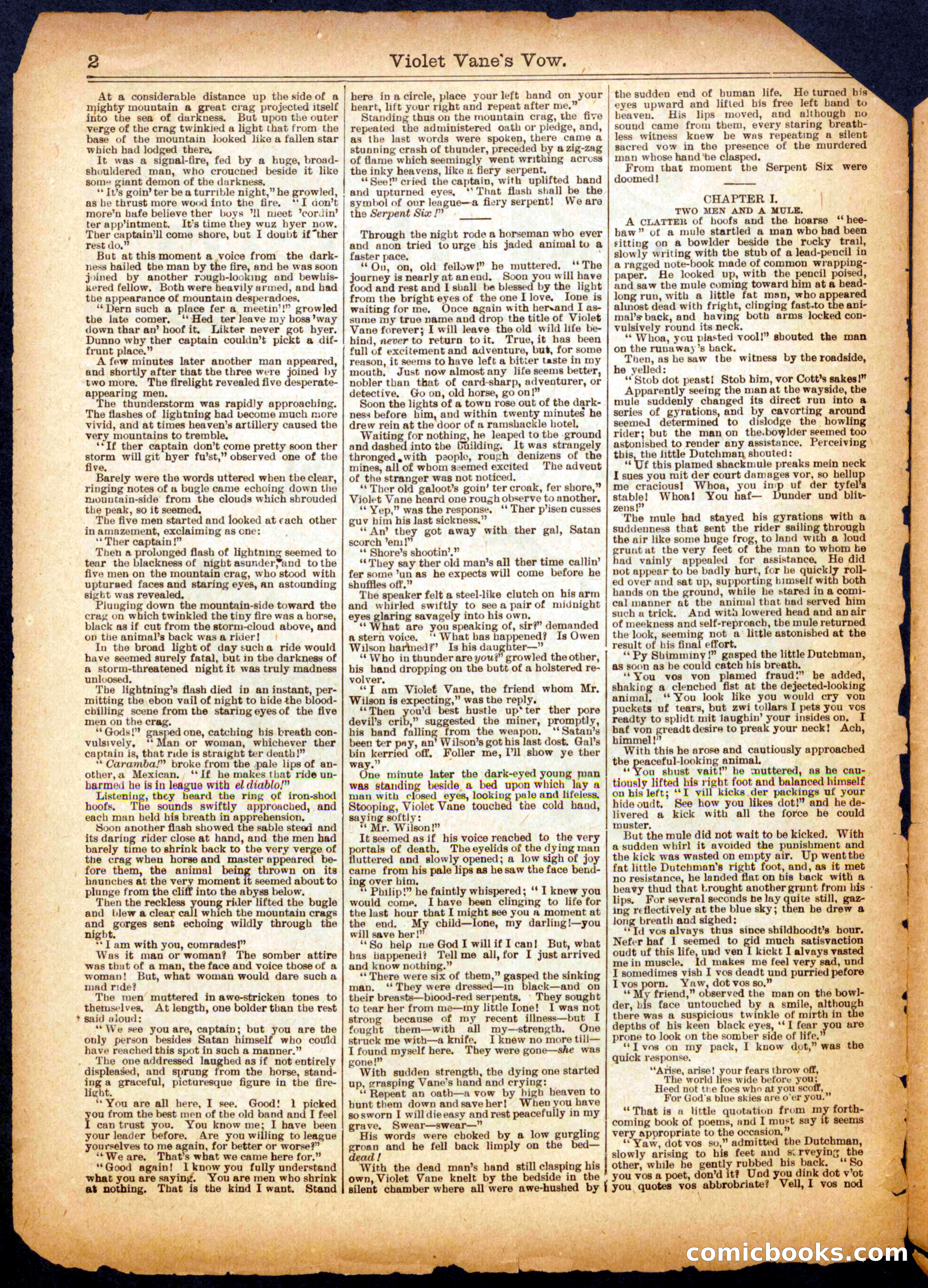 Beadle's Half Dime Library No. 705 — page 2 of 16
