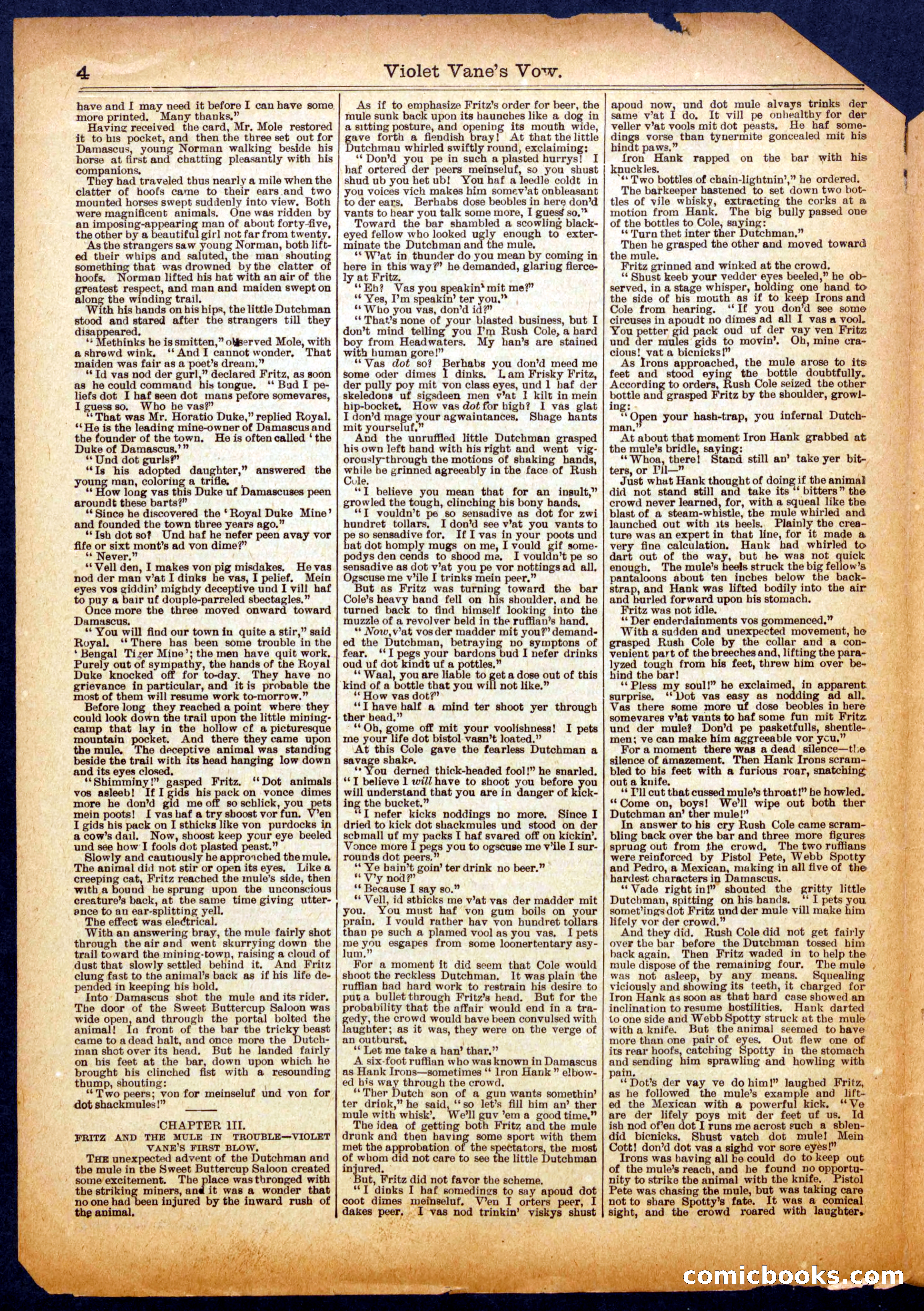 Beadle's Half Dime Library No. 705 — page 4 of 16