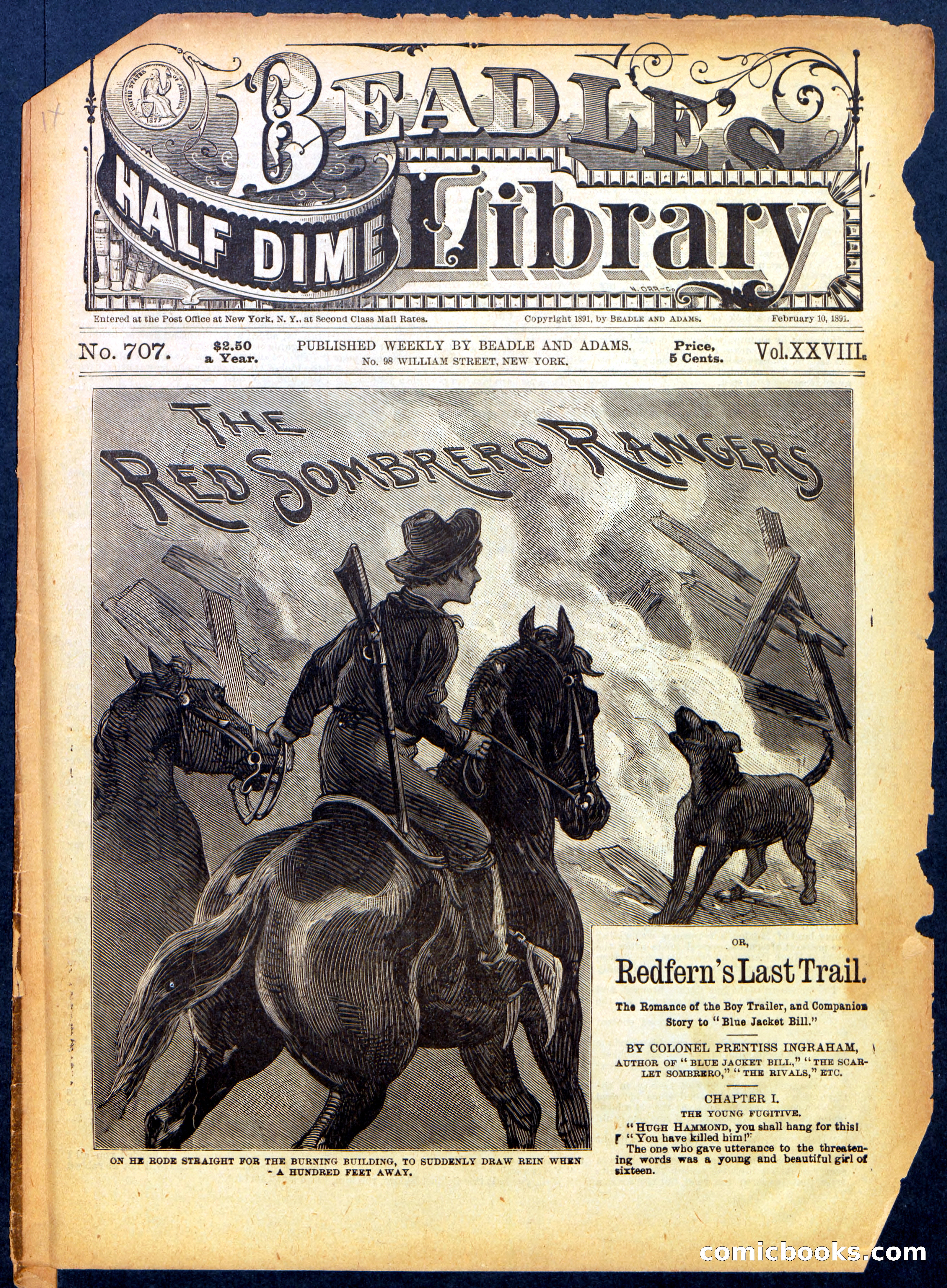 Beadle's Half Dime Library No. 707 — page 1 of 16