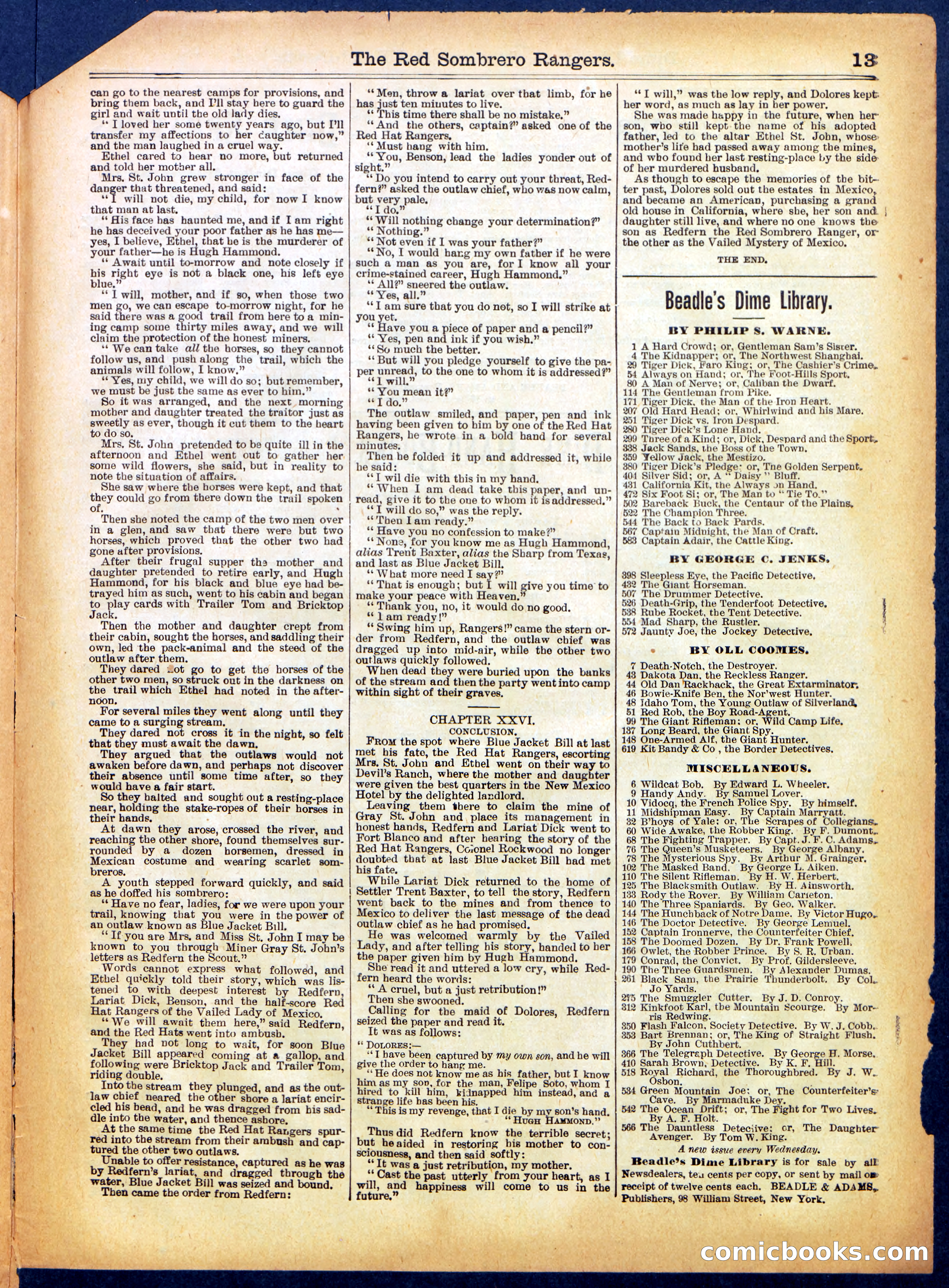 Beadle's Half Dime Library No. 707 — page 13 of 16