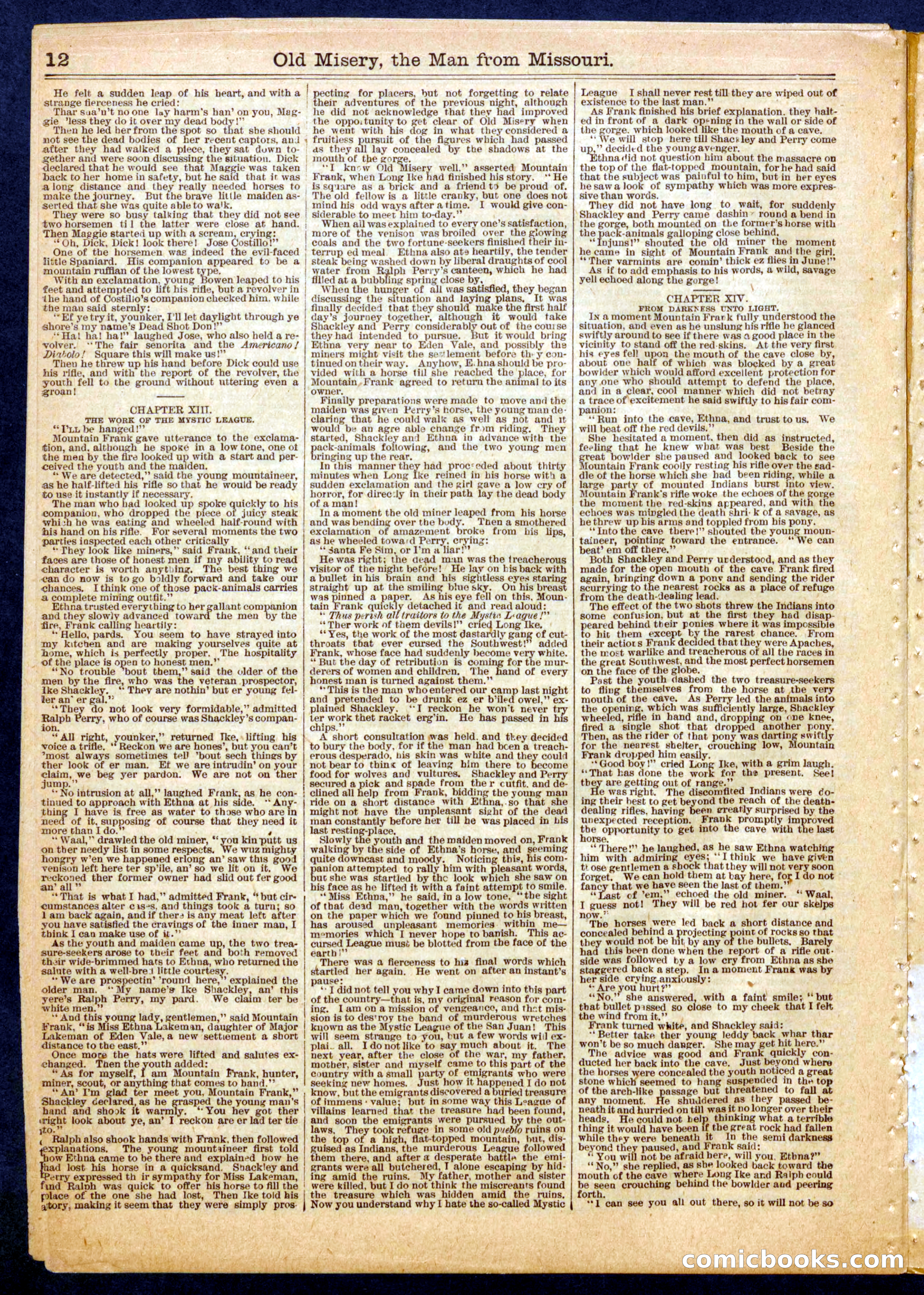 Beadle's Half Dime Library No. 714 — page 12 of 16