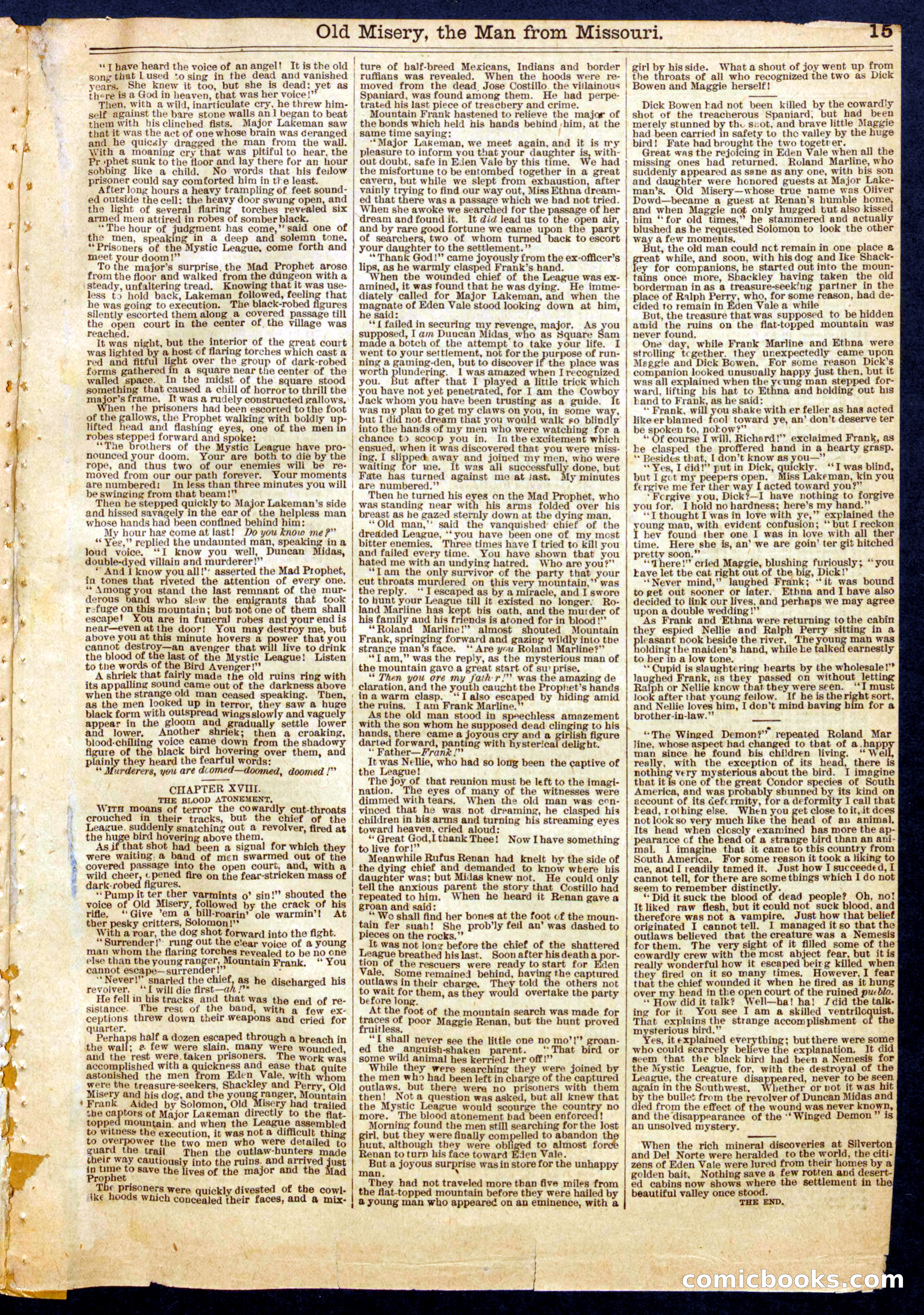Beadle's Half Dime Library No. 714 — page 15 of 16