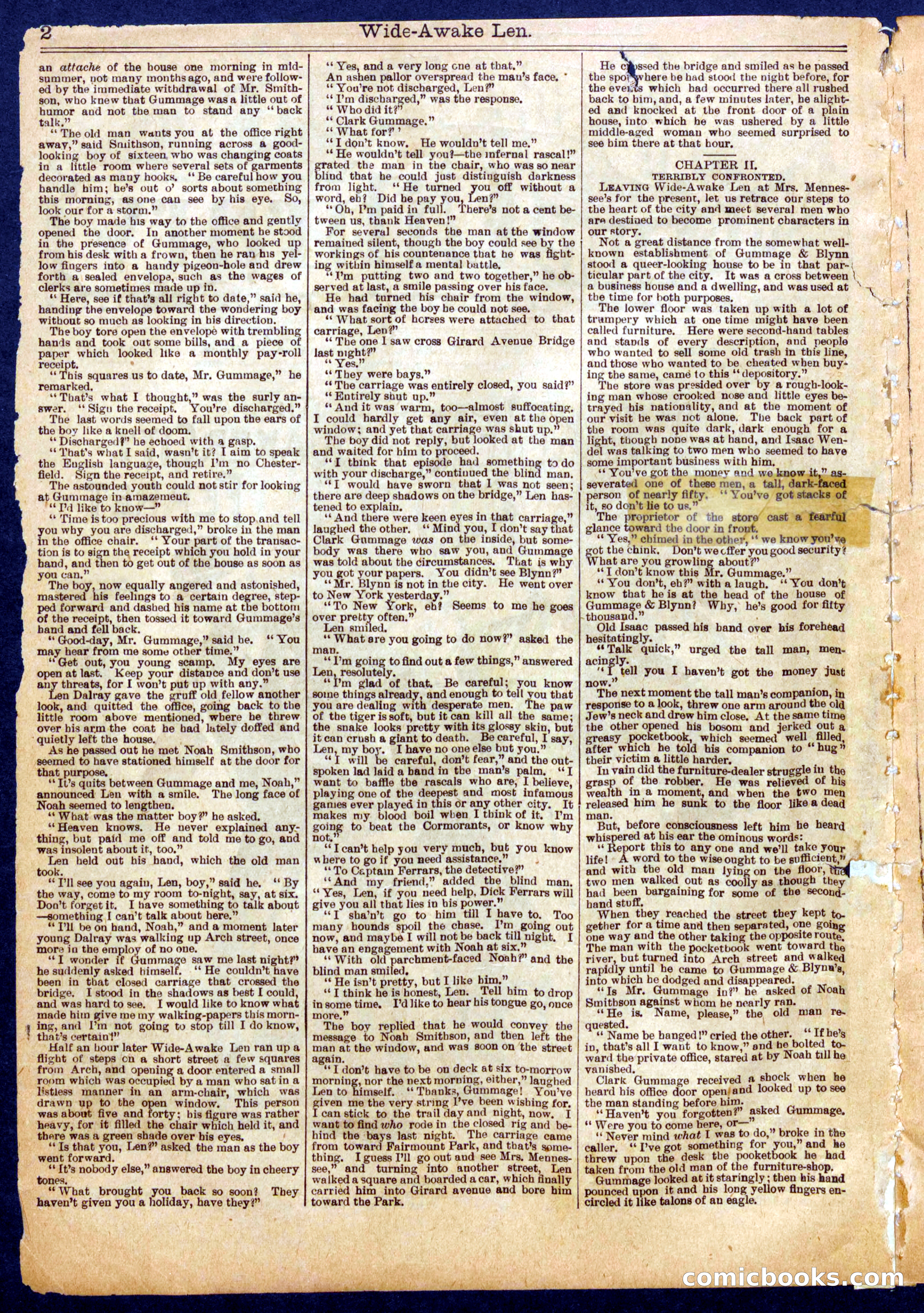 Beadle's Half Dime Library No. 715 — page 2 of 16