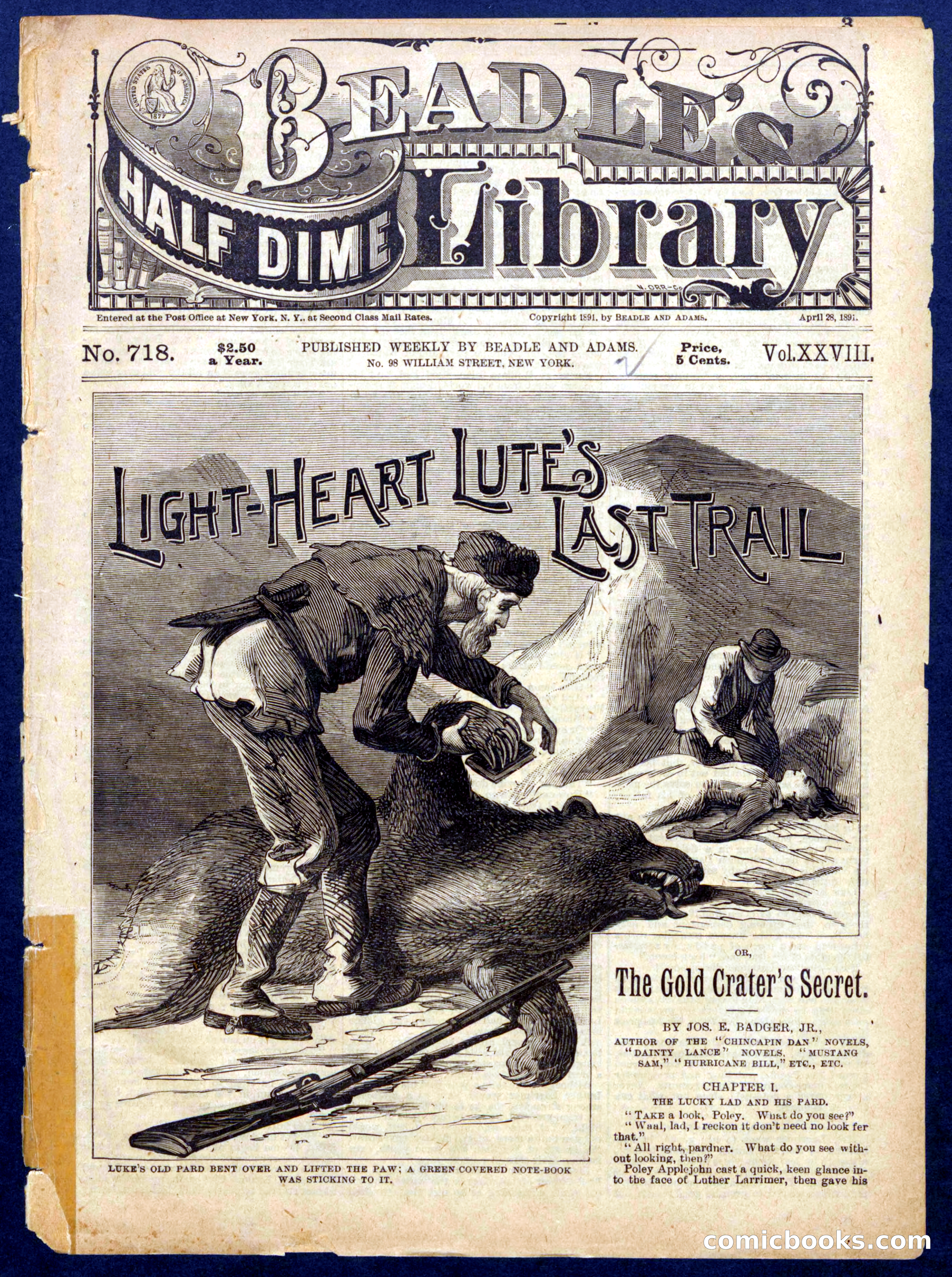 Beadle's Half Dime Library, No. 718 — page 1 of 16