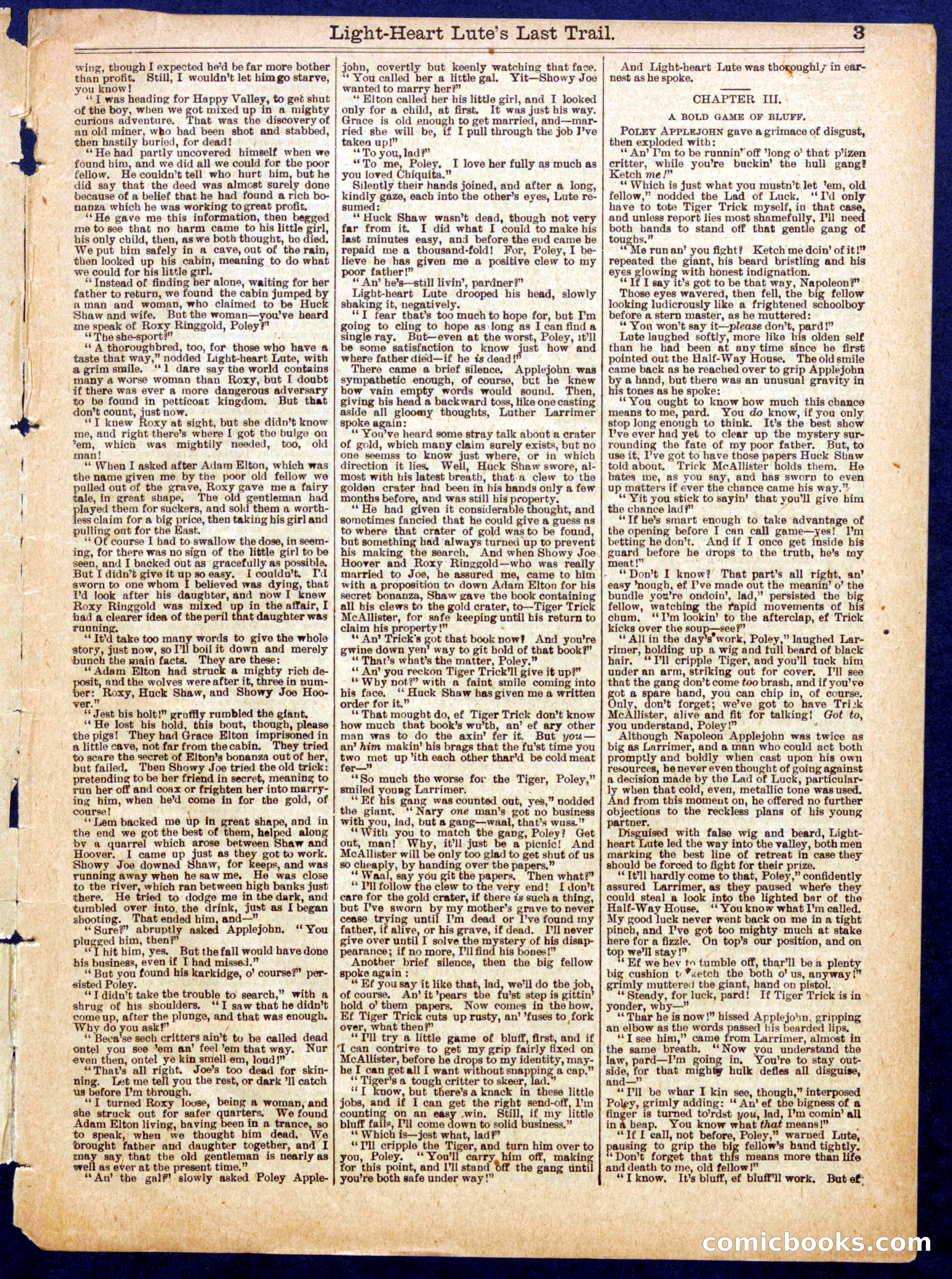 Beadle's Half Dime Library, No. 718 — page 3 of 16