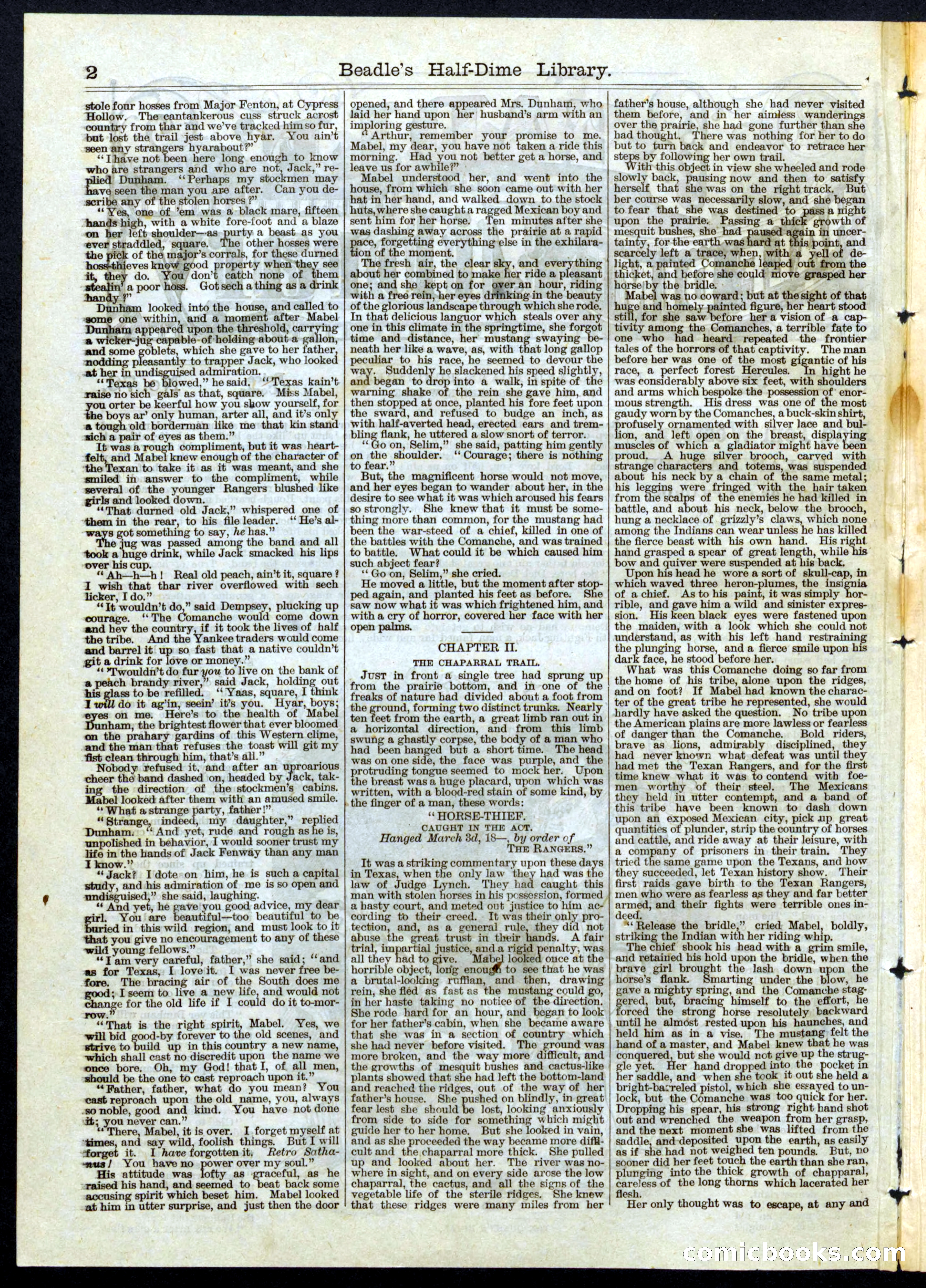 Beadle's Half Dime Library, No. 72 — page 2 of 16