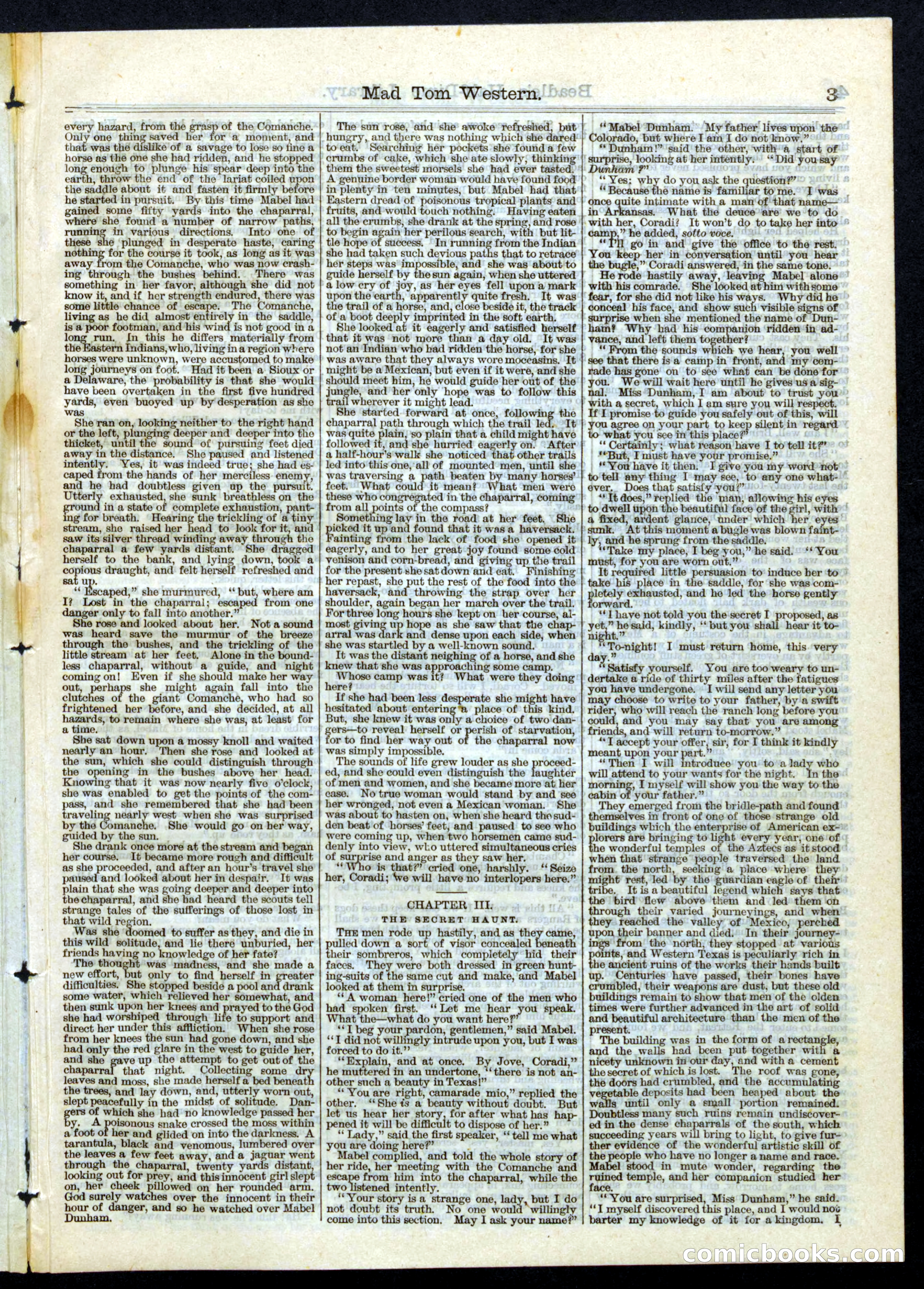 Beadle's Half Dime Library, No. 72 — page 3 of 16