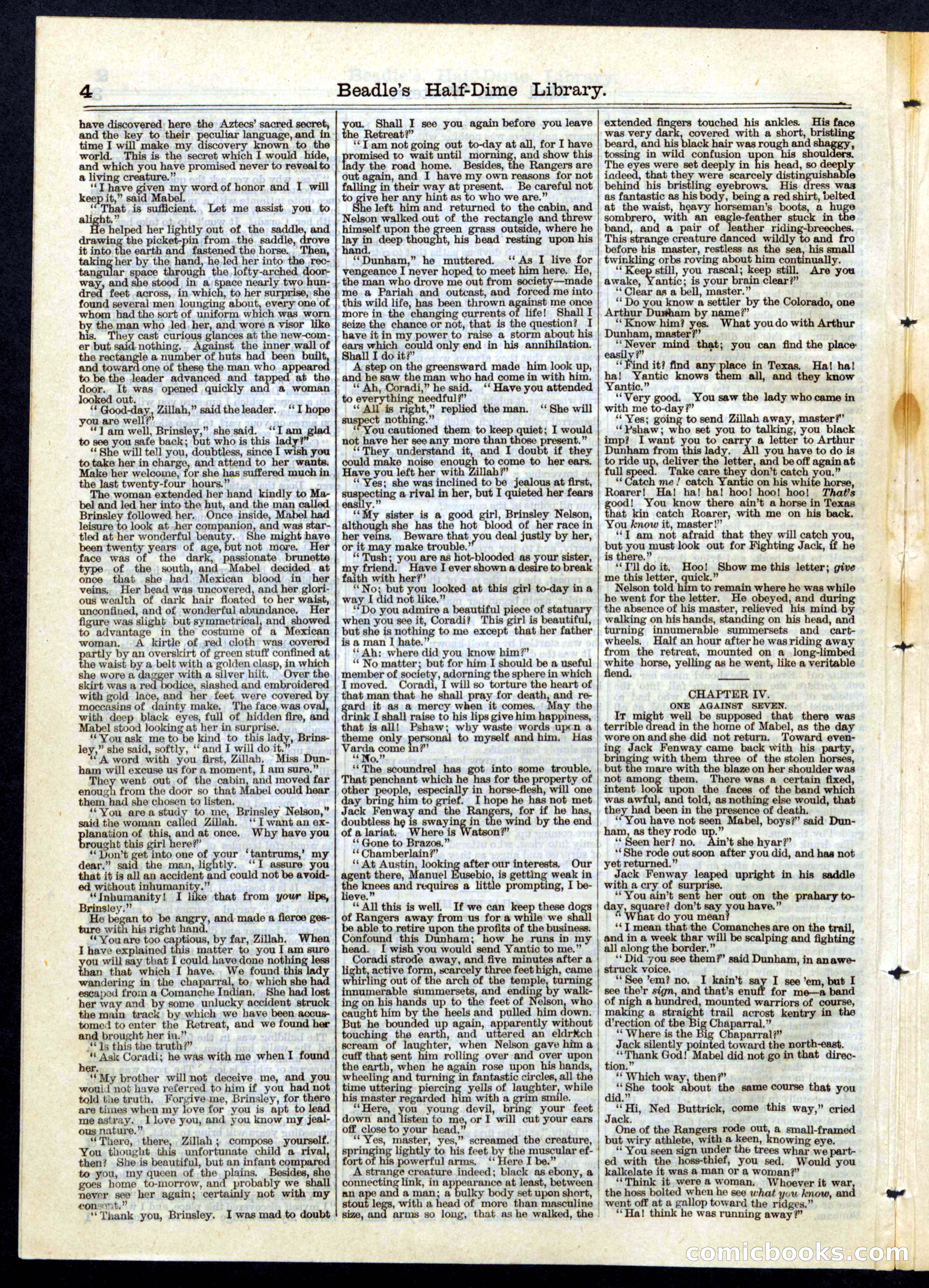 Beadle's Half Dime Library, No. 72 — page 4 of 16