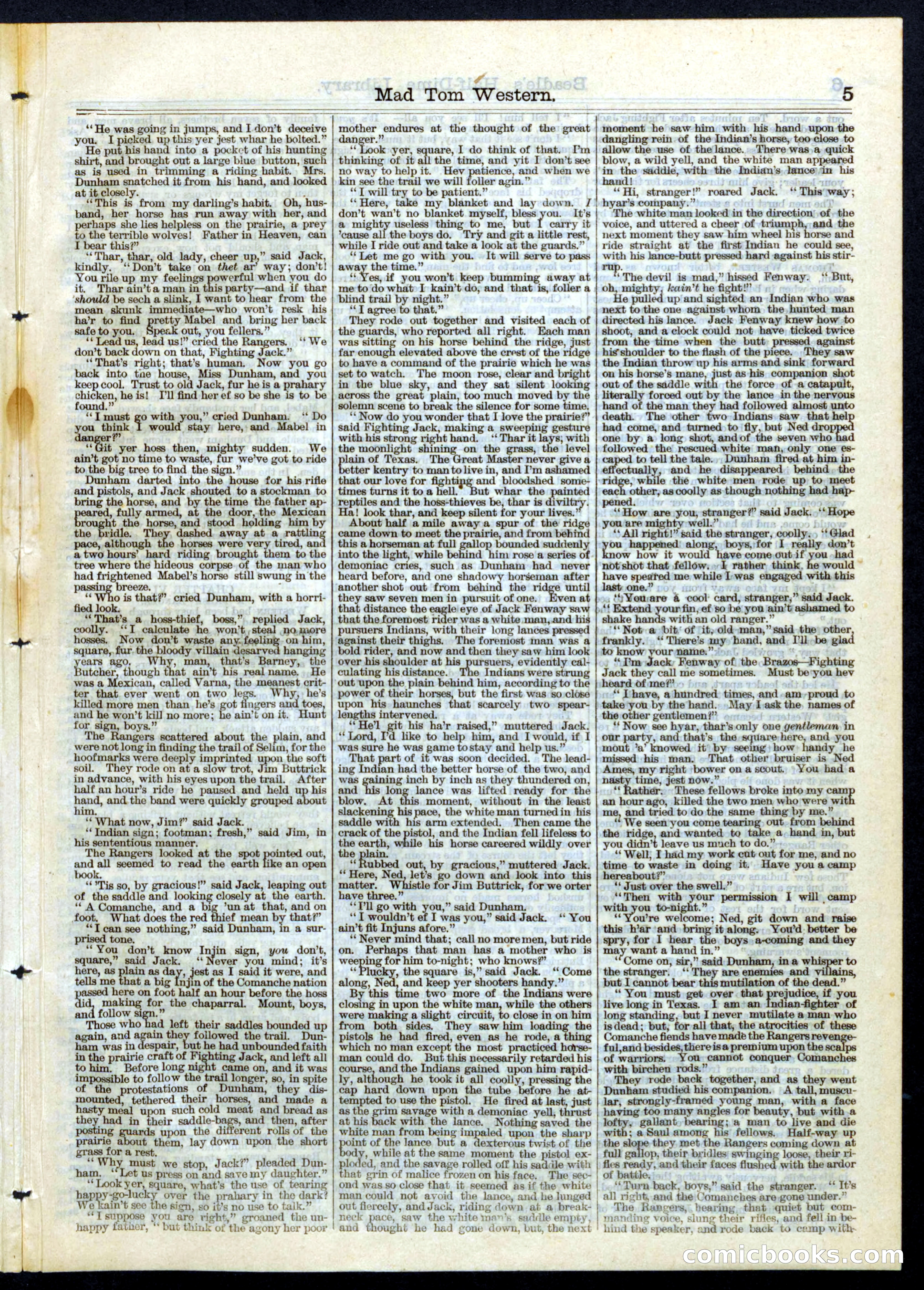 Beadle's Half Dime Library, No. 72 — page 5 of 16