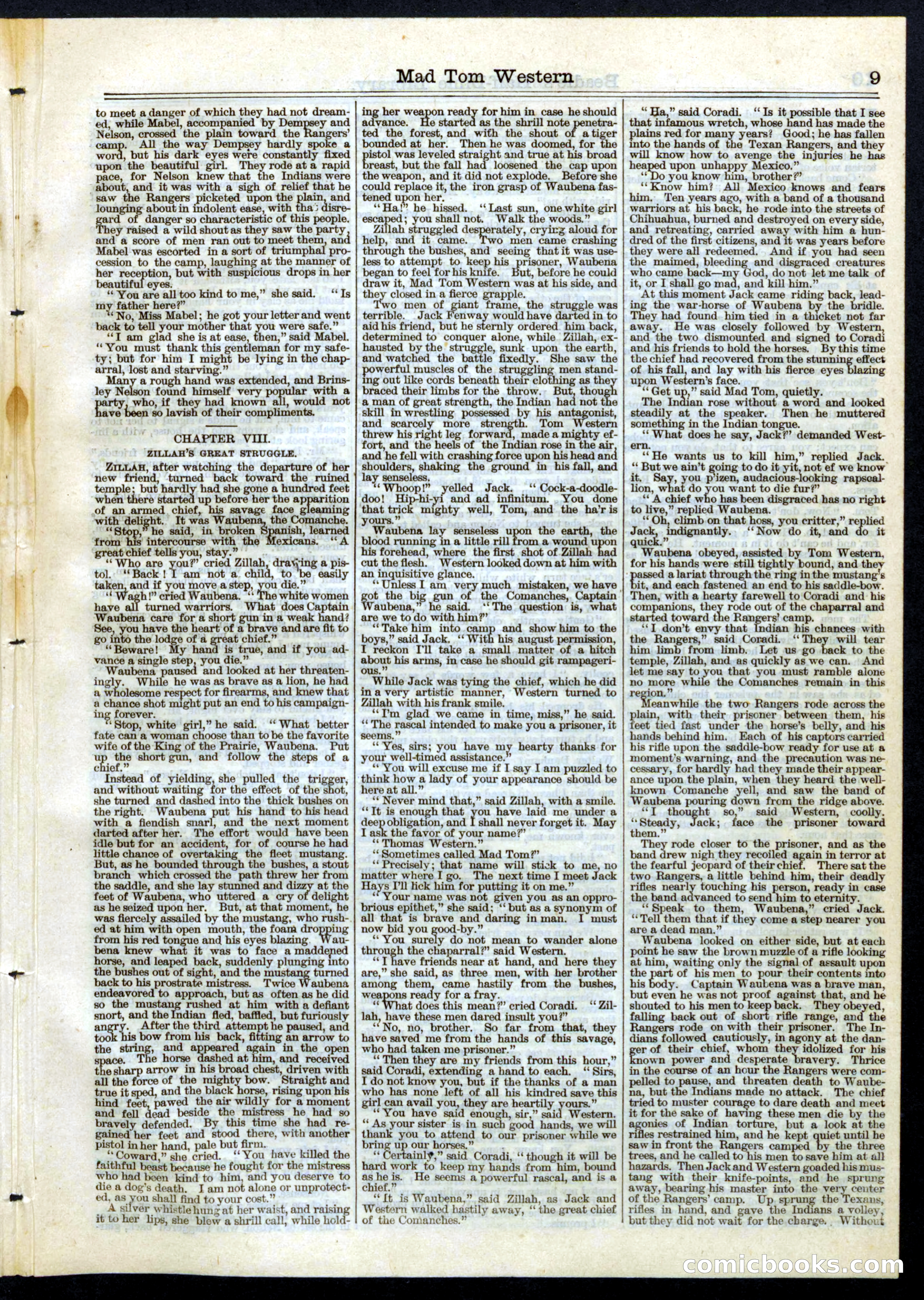 Beadle's Half Dime Library, No. 72 — page 9 of 16