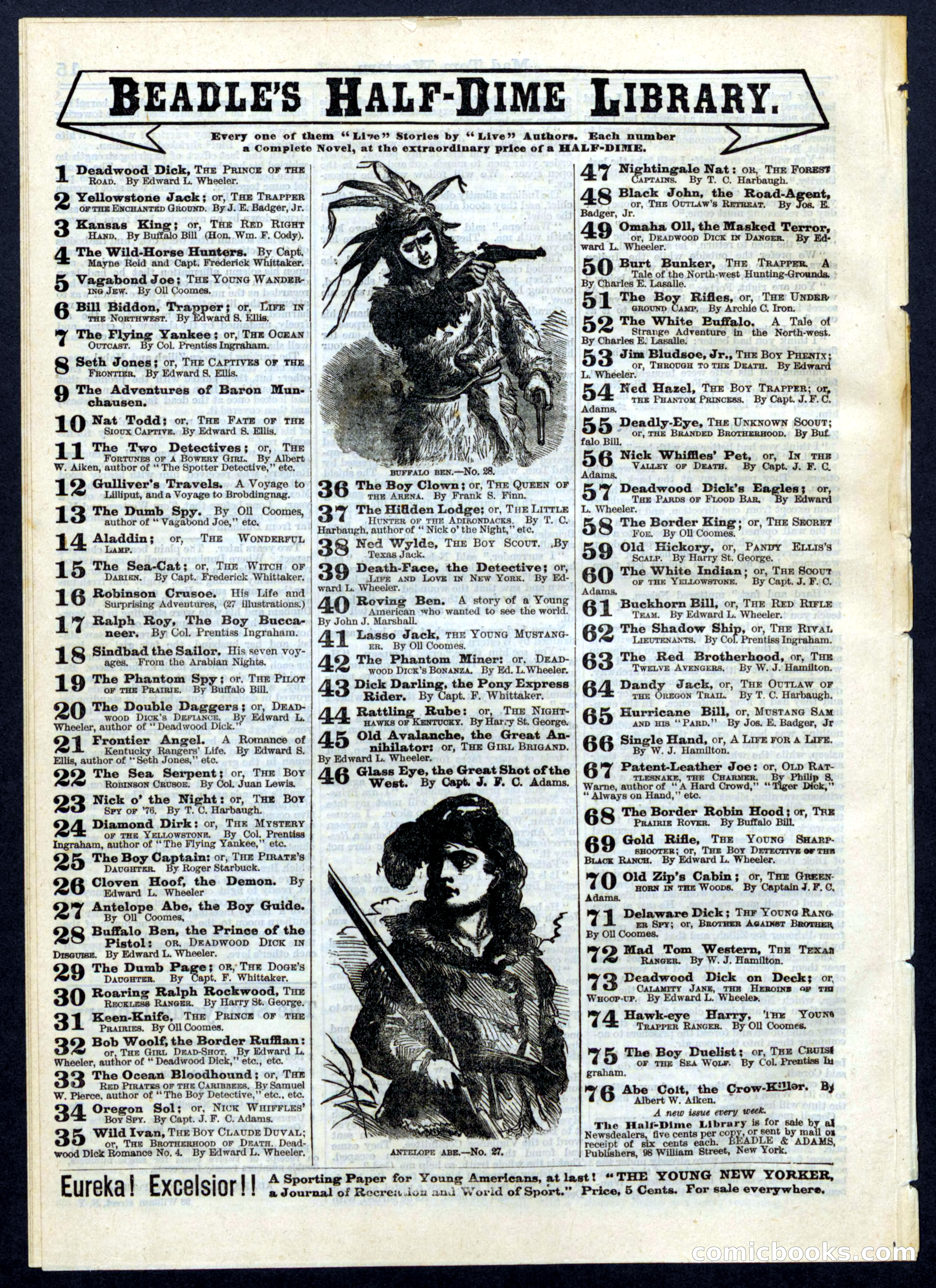 Beadle's Half Dime Library, No. 72 — page 16 of 16