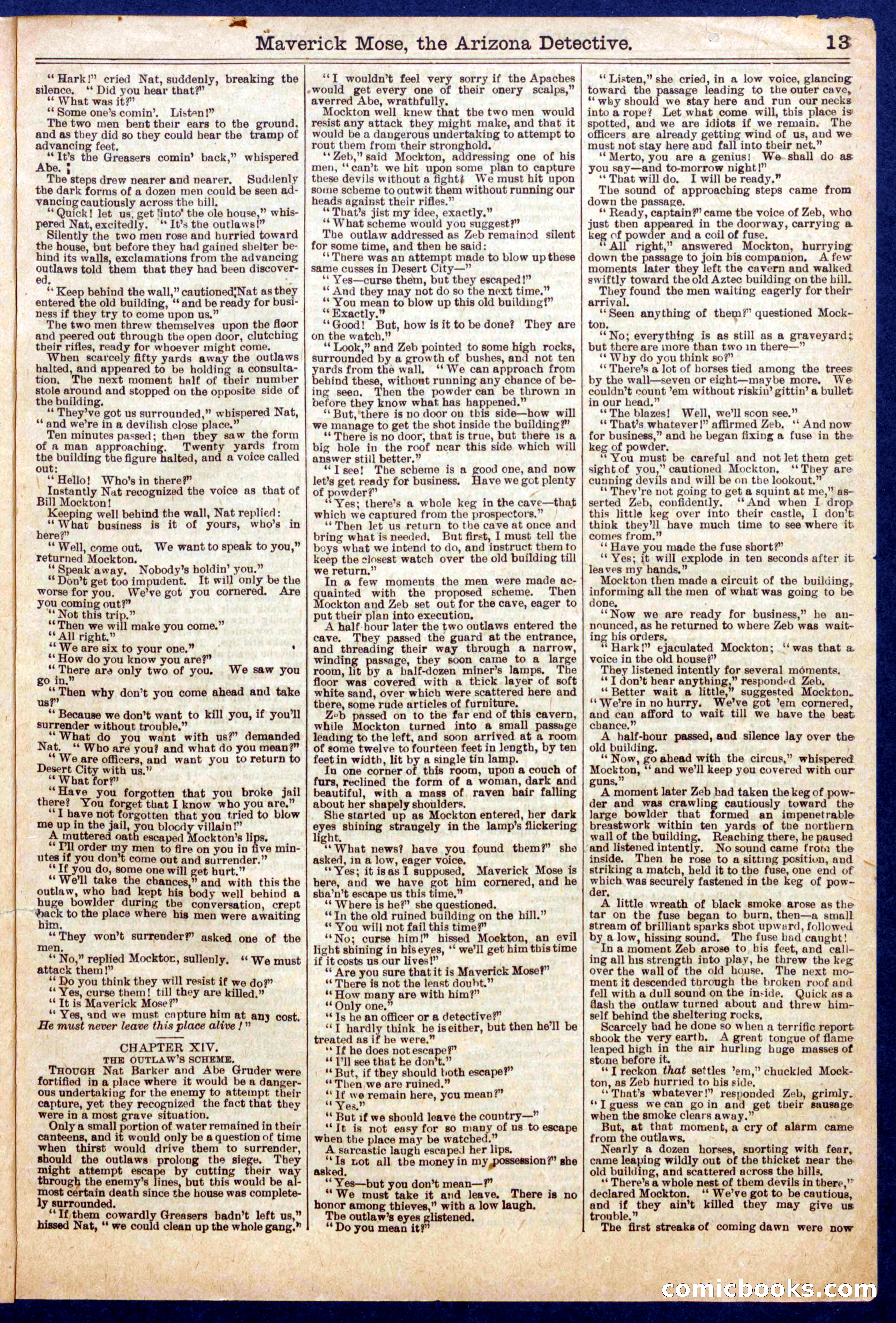 Beadle's Half Dime Library No. 721 — page 13 of 16