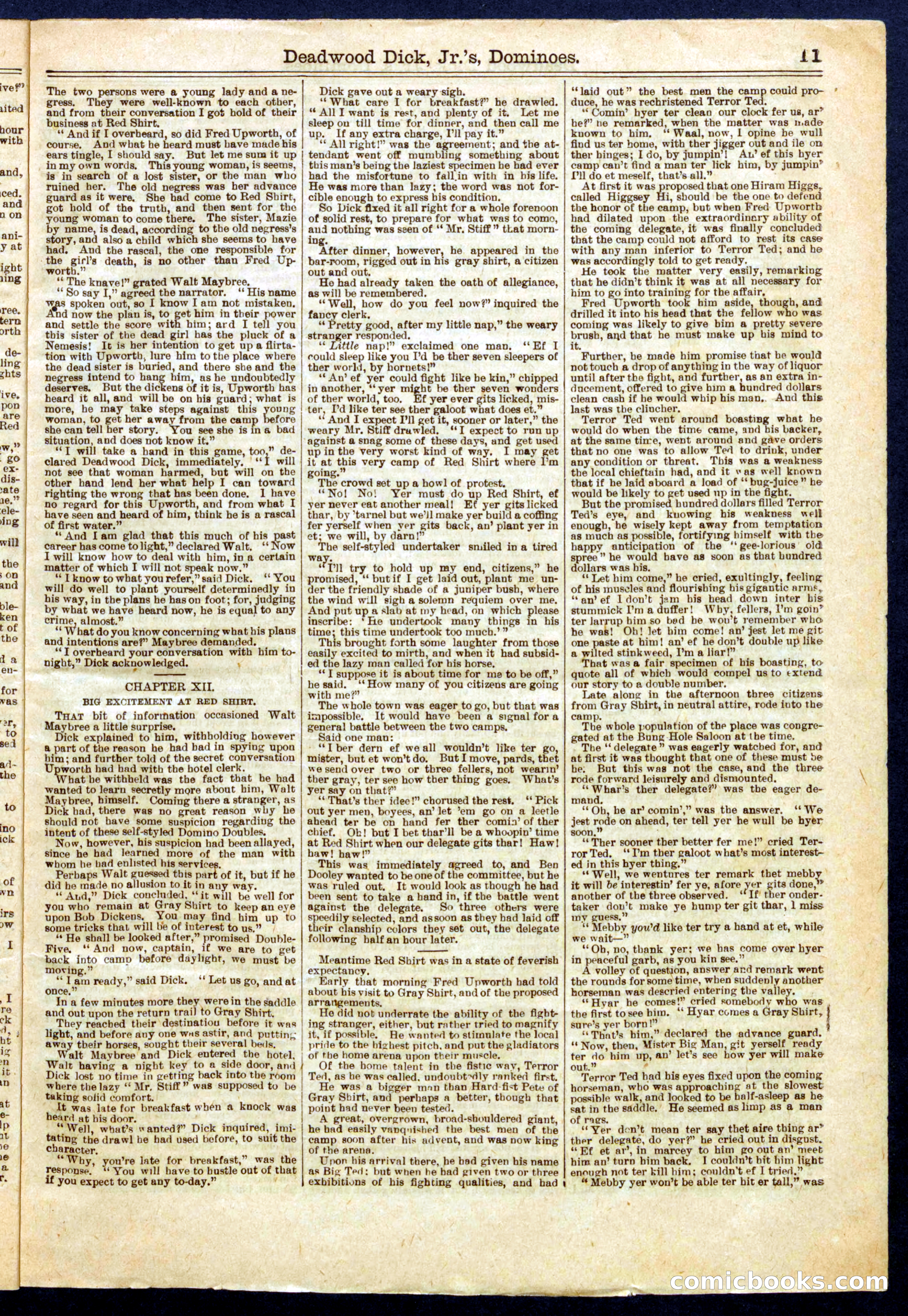 Beadle's Half Dime Library No. 722 — page 11 of 16