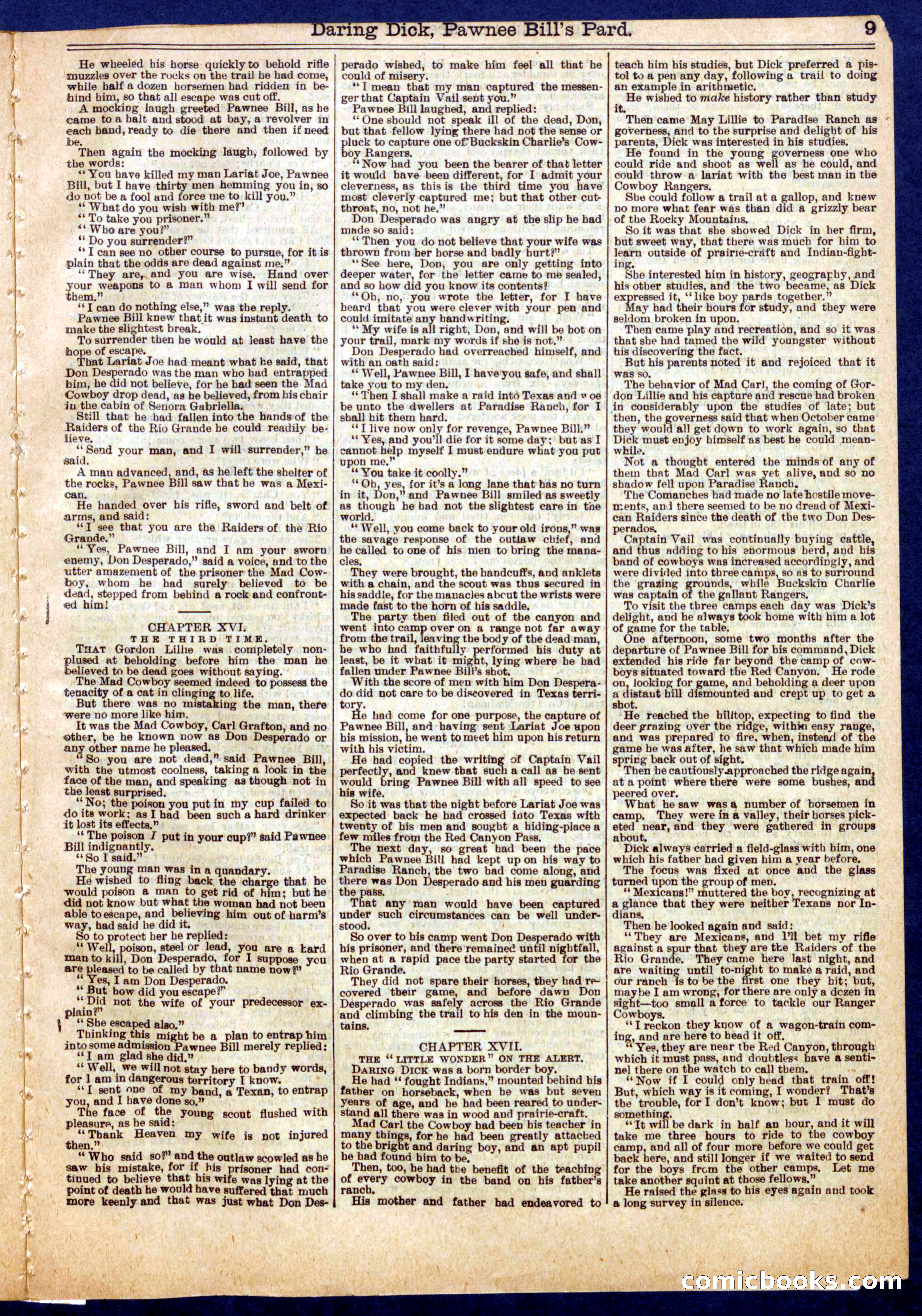Beadle's Half Dime Library No. 725 — page 9 of 16