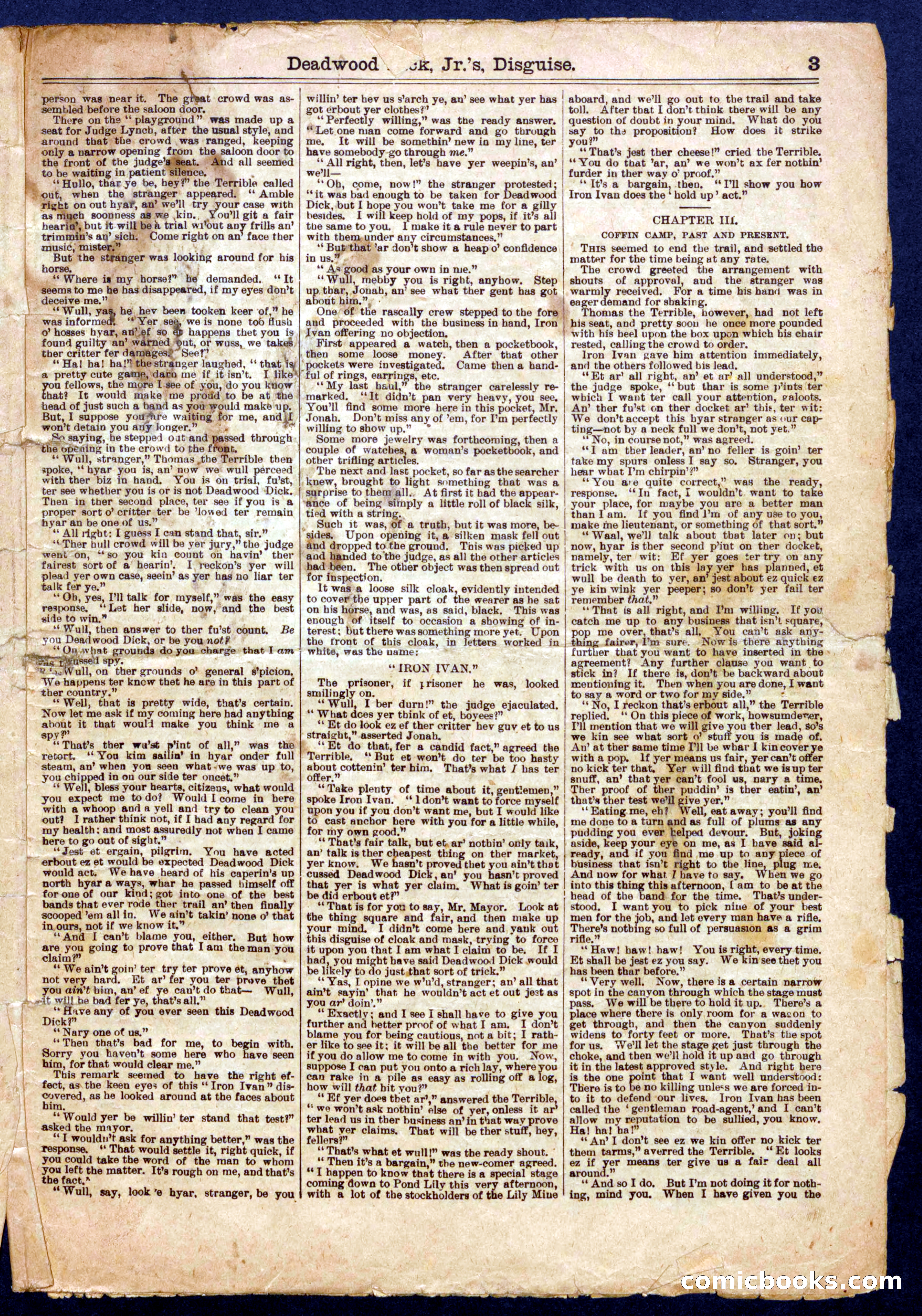 Beadle's Half Dime Library No. 728 — page 3 of 16