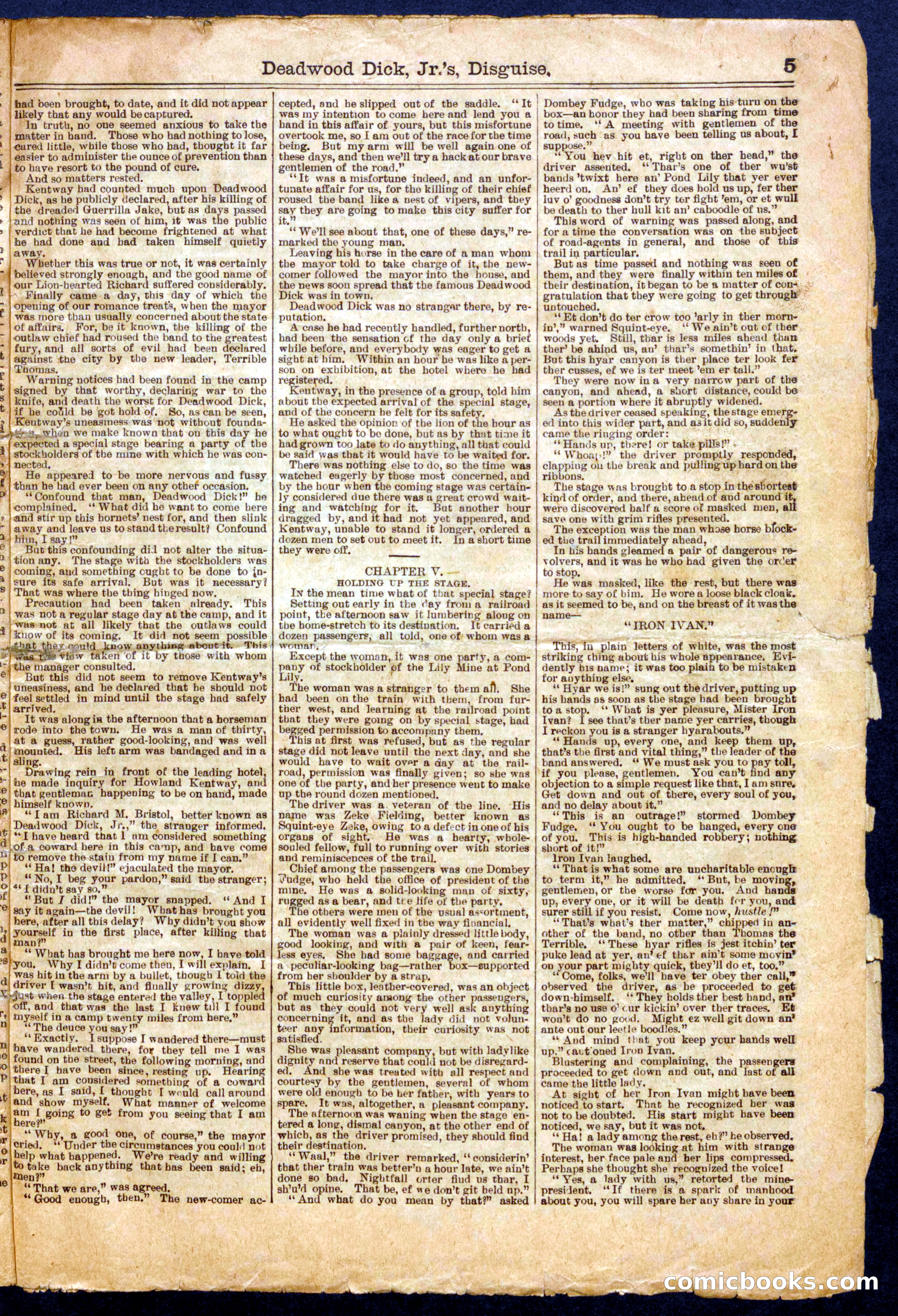 Beadle's Half Dime Library No. 728 — page 5 of 16