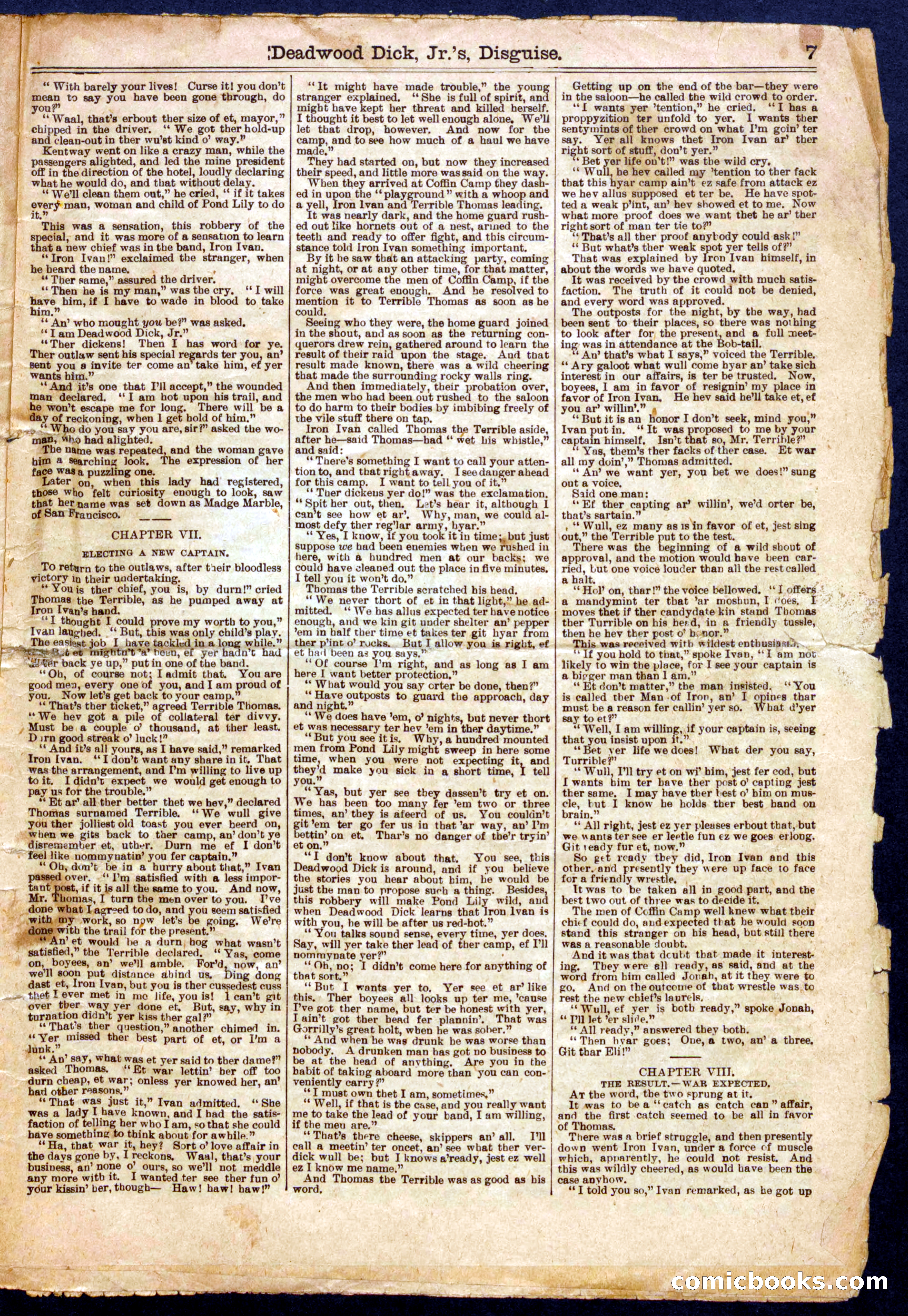 Beadle's Half Dime Library No. 728 — page 7 of 16
