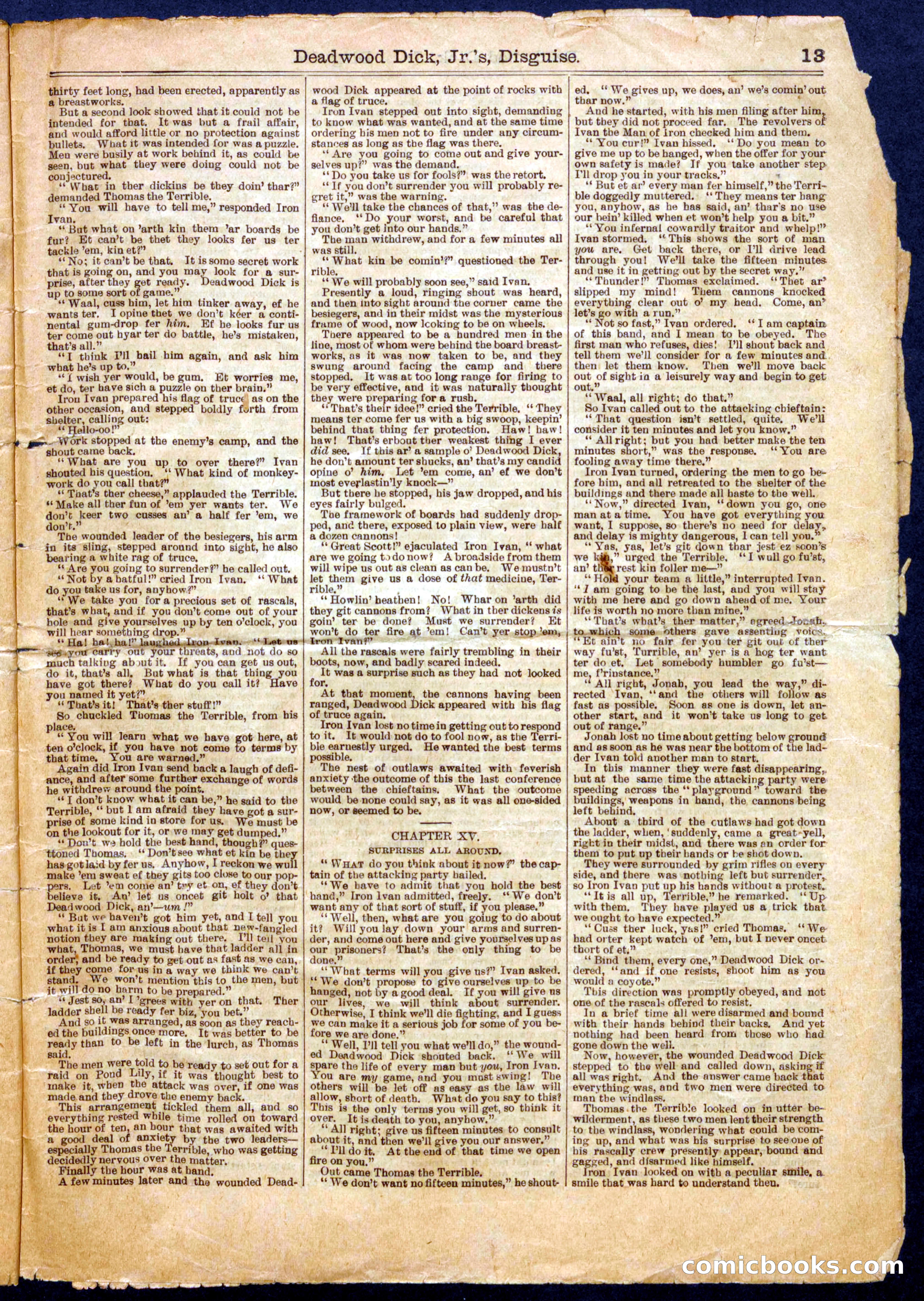 Beadle's Half Dime Library No. 728 — page 13 of 16