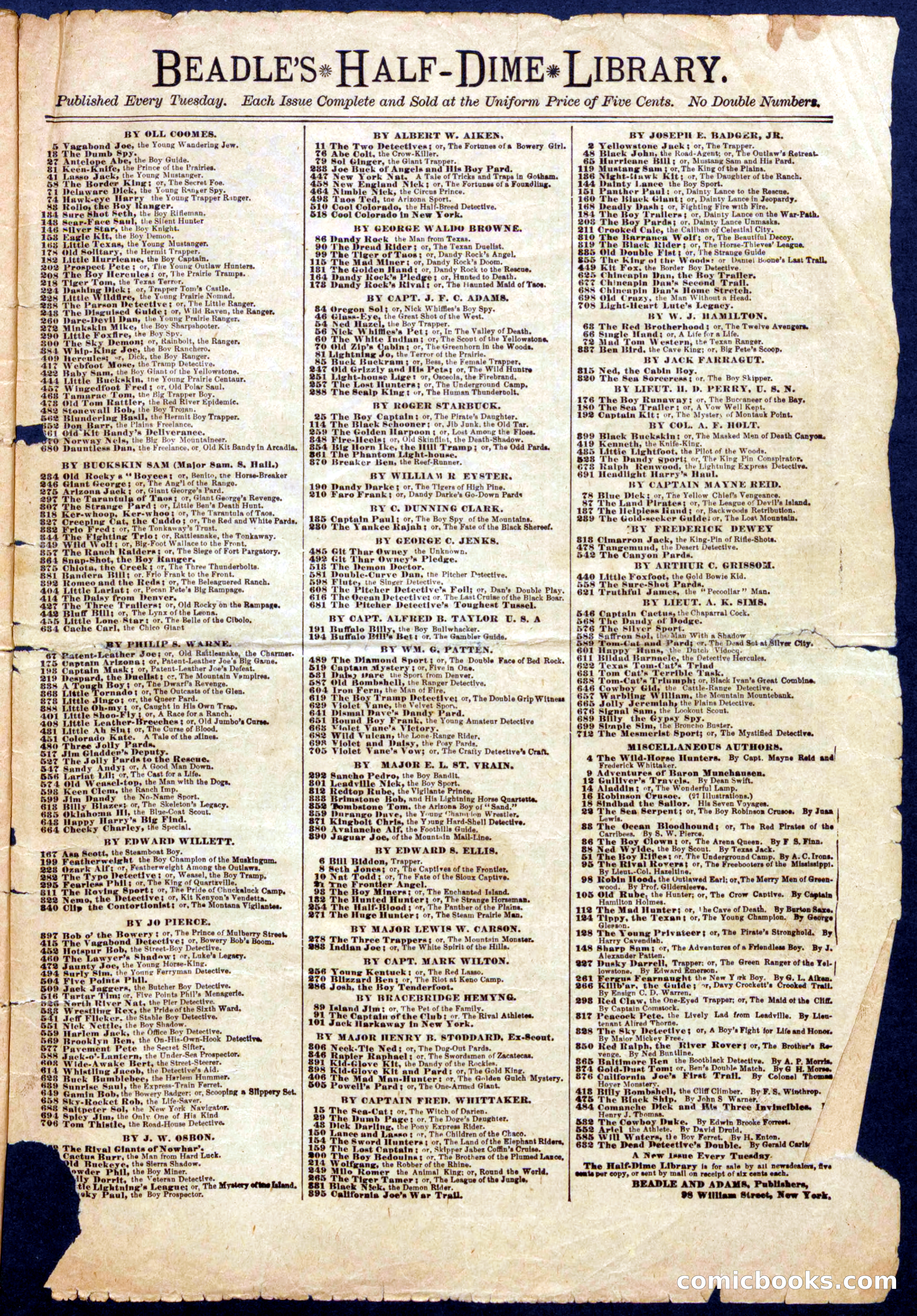 Beadle's Half Dime Library No. 728 — page 15 of 16