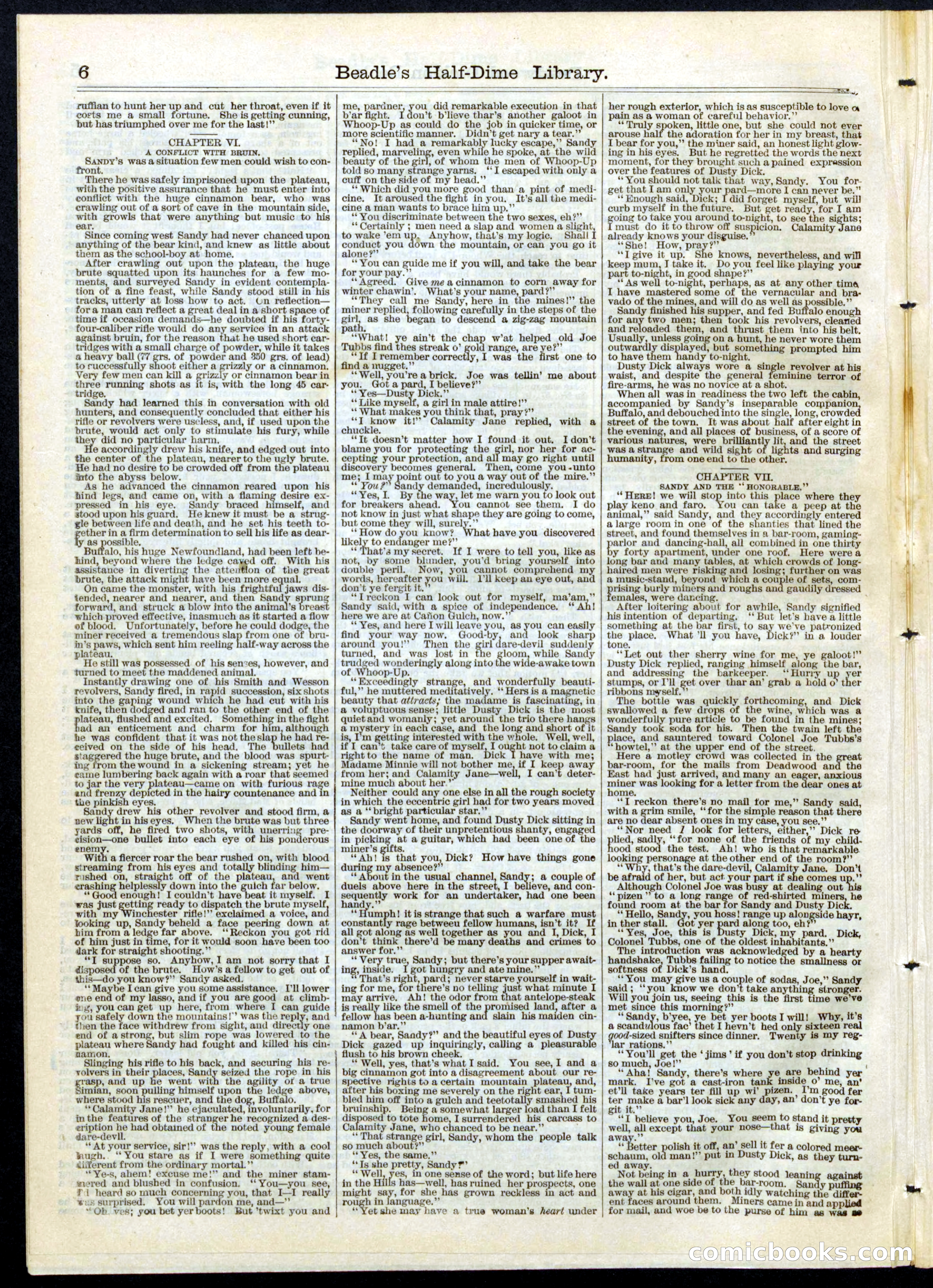 Beadle's Half Dime Library, No. 73 — page 6 of 16