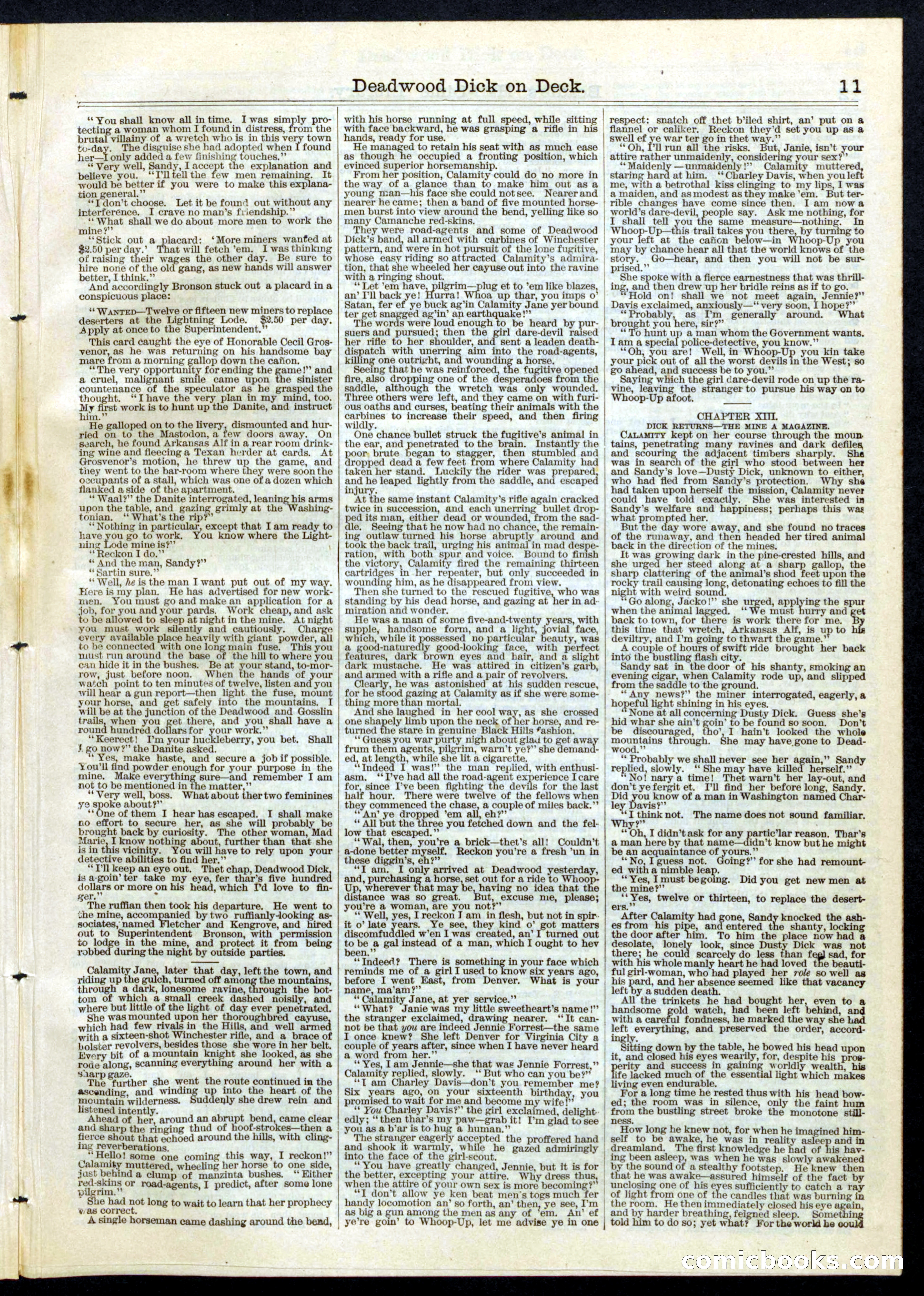 Beadle's Half Dime Library, No. 73 — page 11 of 16