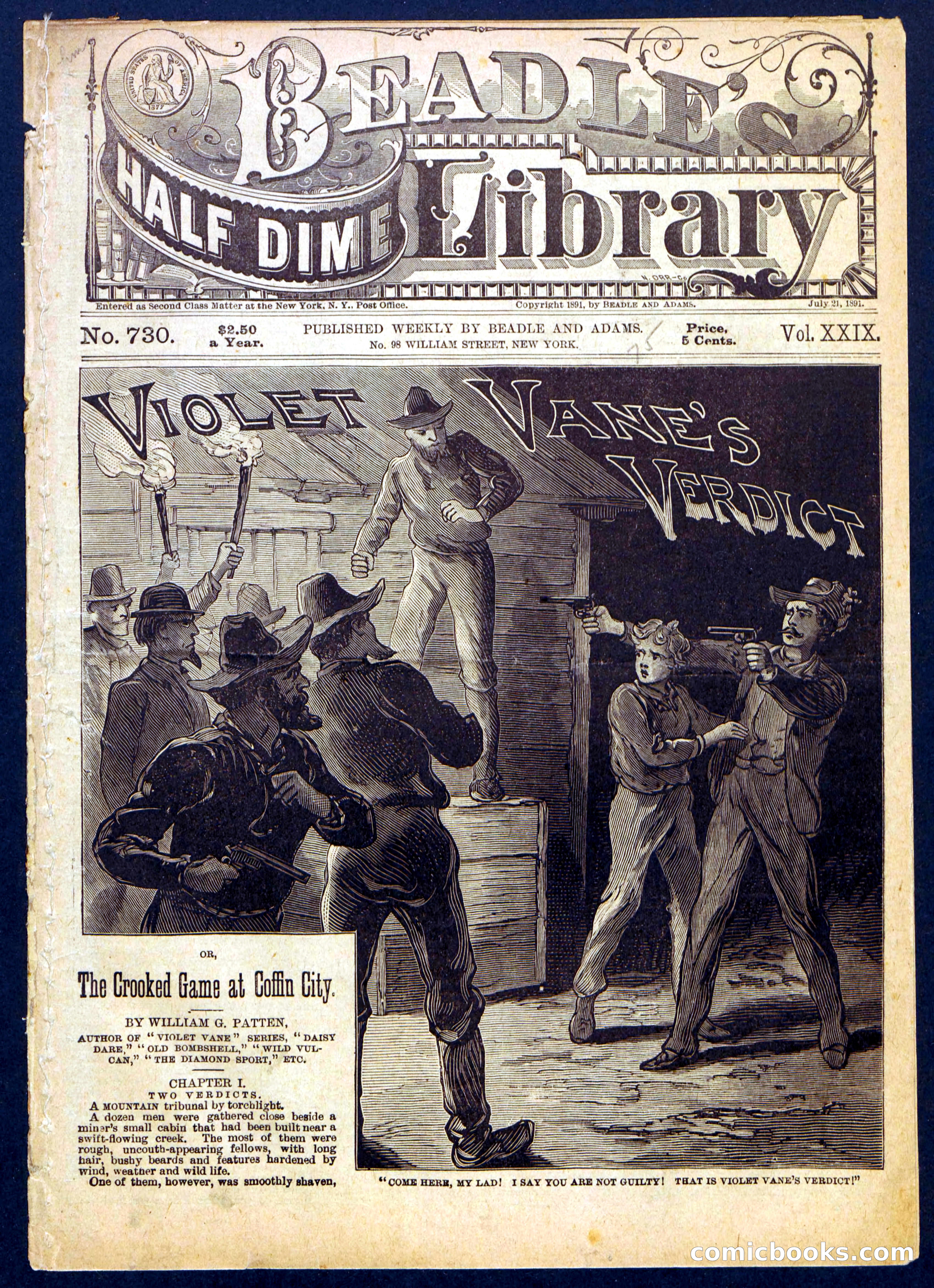Beadle's Half Dime Library No. 730 — page 1 of 16