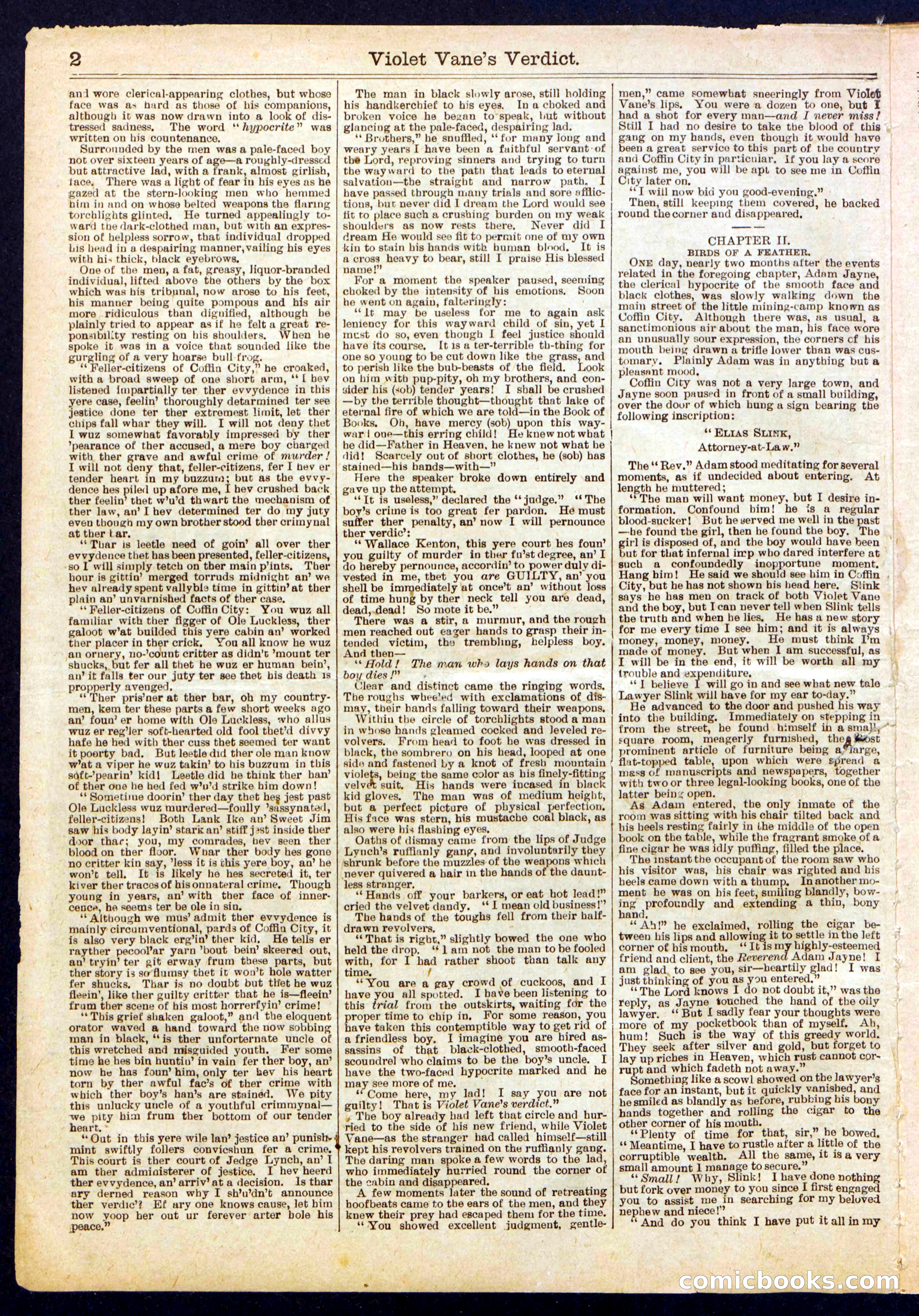 Beadle's Half Dime Library No. 730 — page 2 of 16