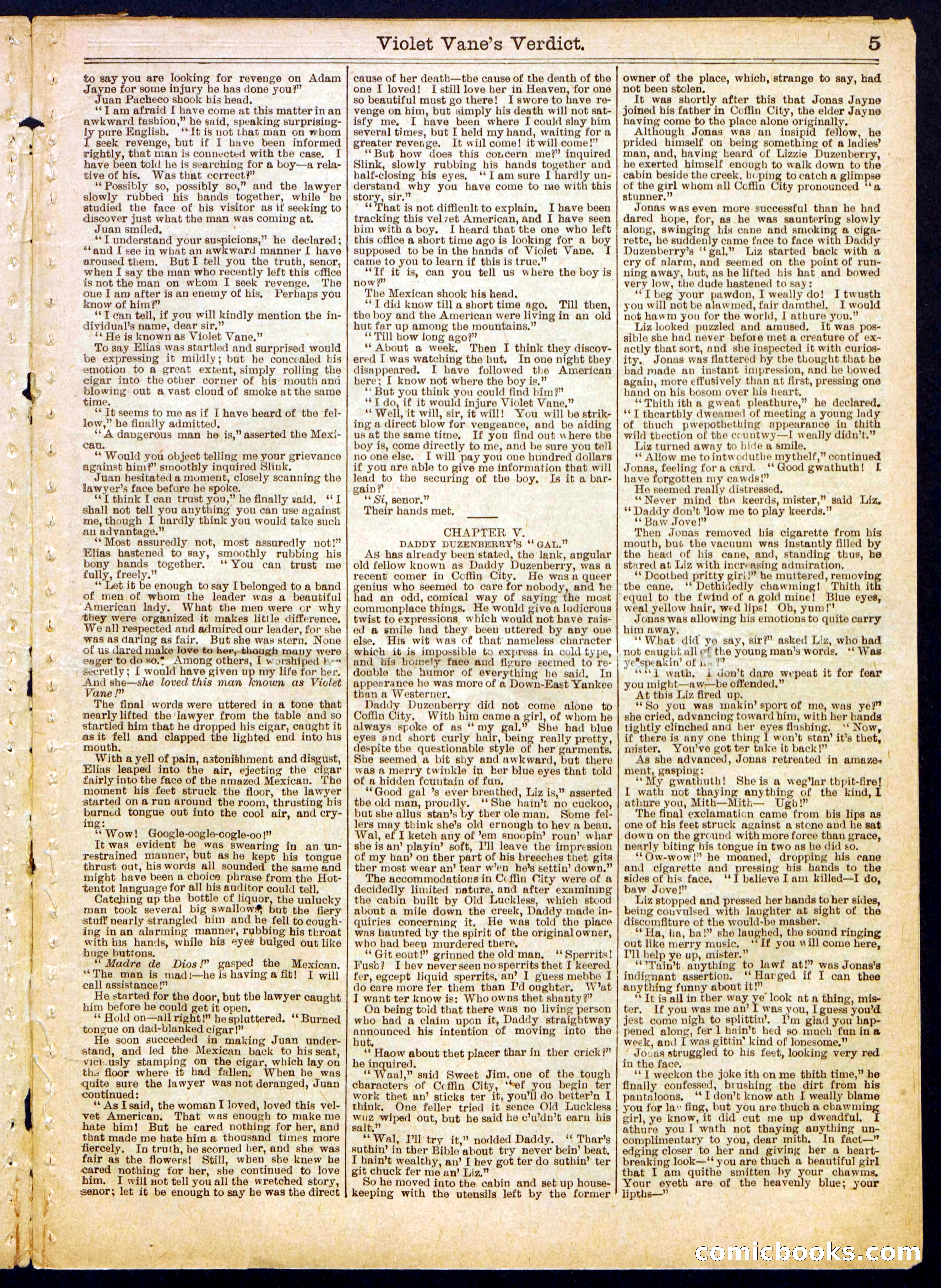 Beadle's Half Dime Library No. 730 — page 5 of 16