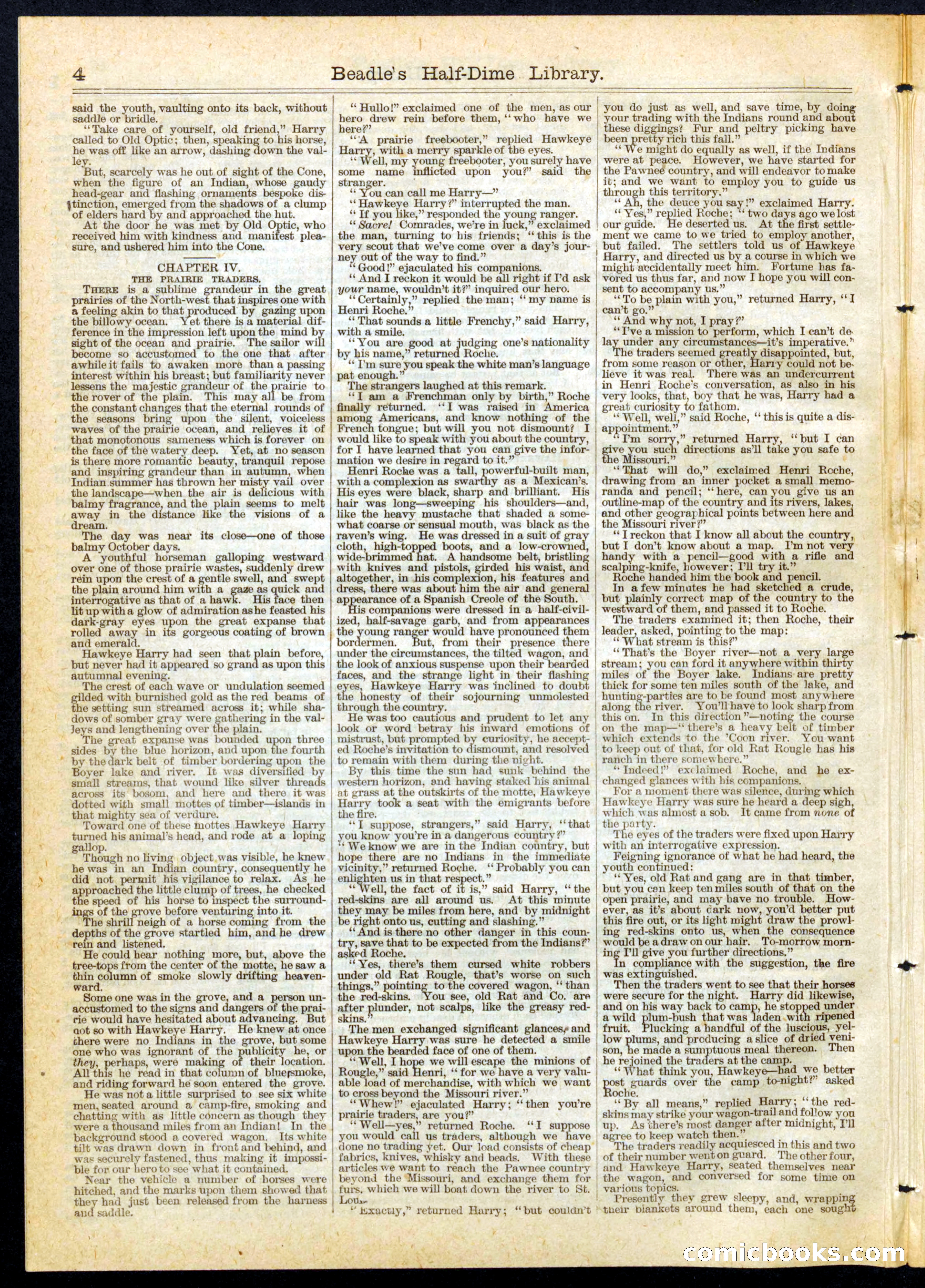 Beadle's Half Dime Library No. 74 — page 4 of 16